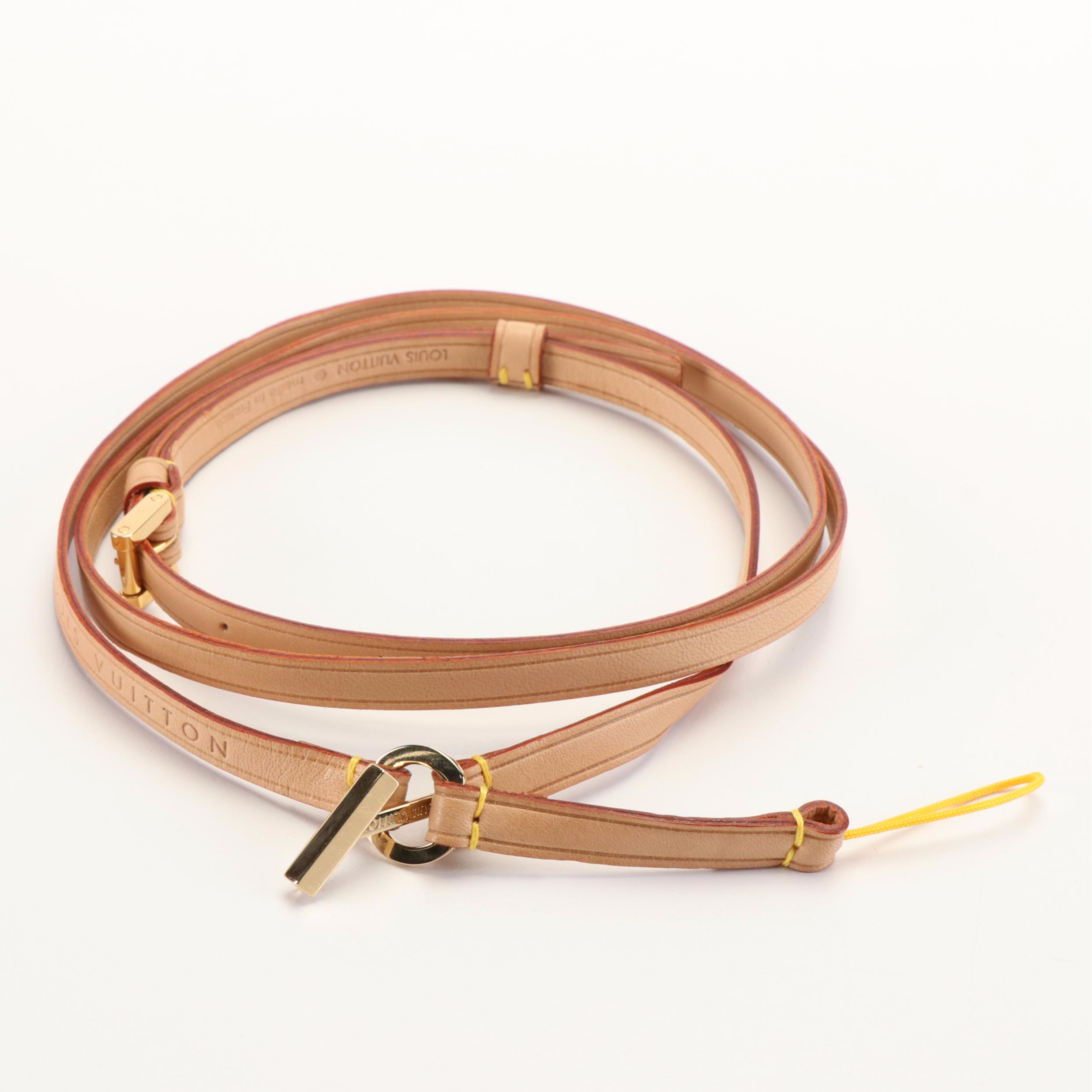 Louis Vuitton  Vachetta Leather Cell Phone Lanyard Neck Strap