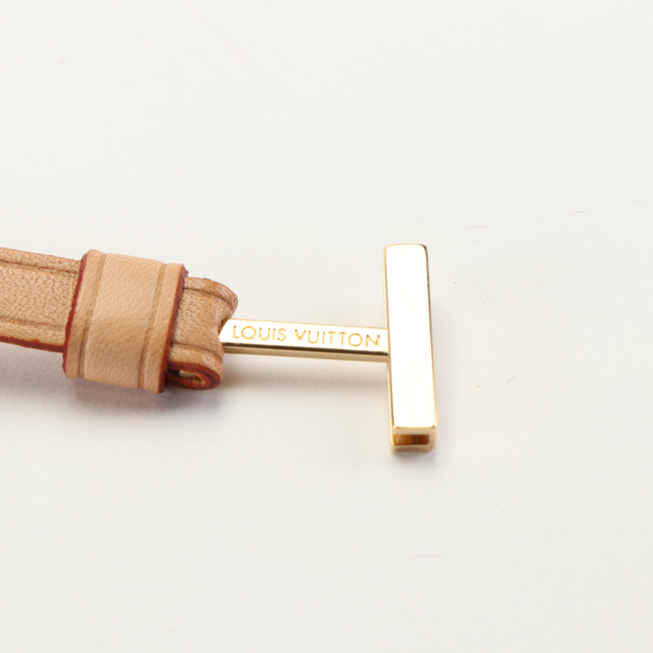 Louis Vuitton  Vachetta Leather Cell Phone Lanyard Neck Strap