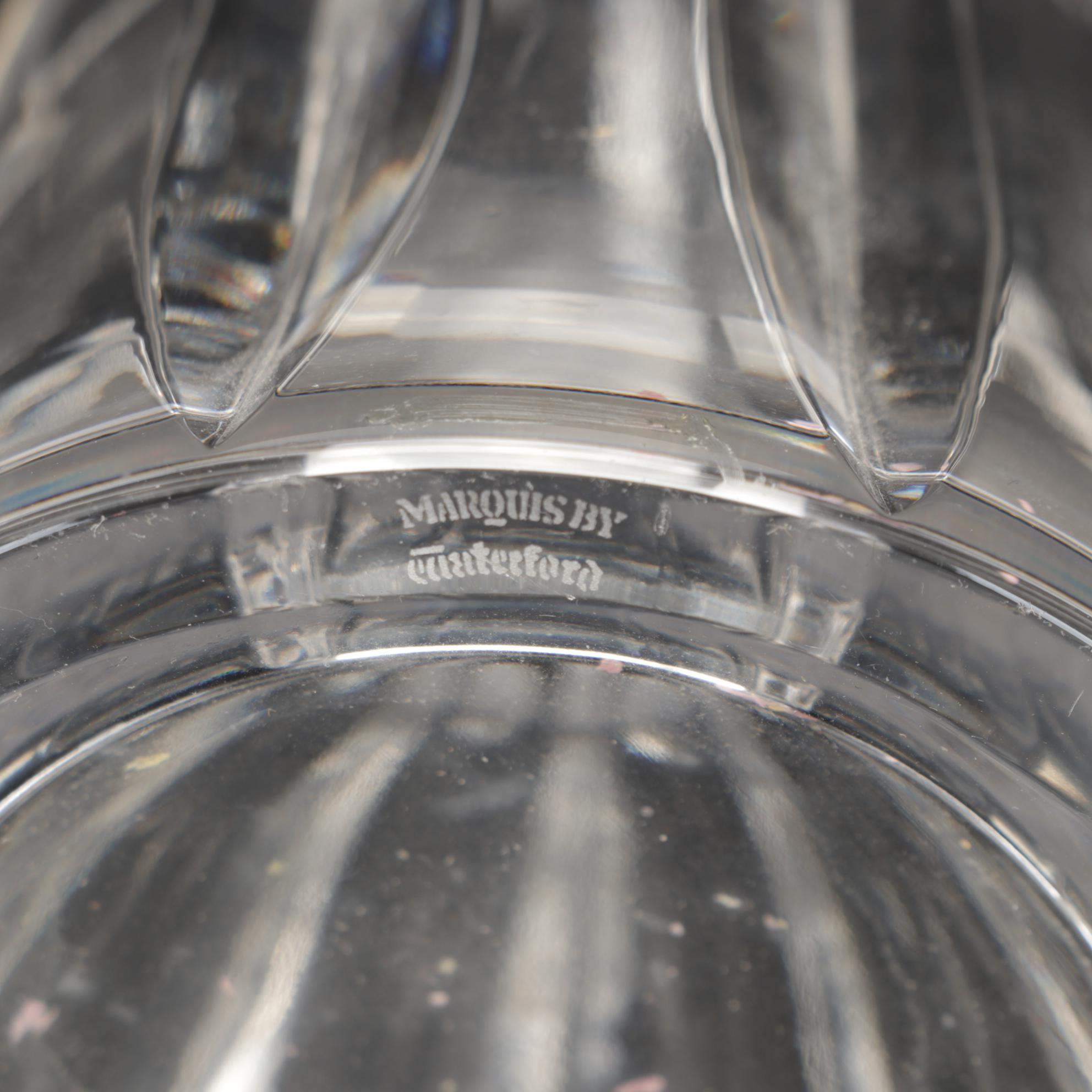 Marquis by Waterford "Sheridan" Decanter with Fostoria Stems and Crystal Bowl