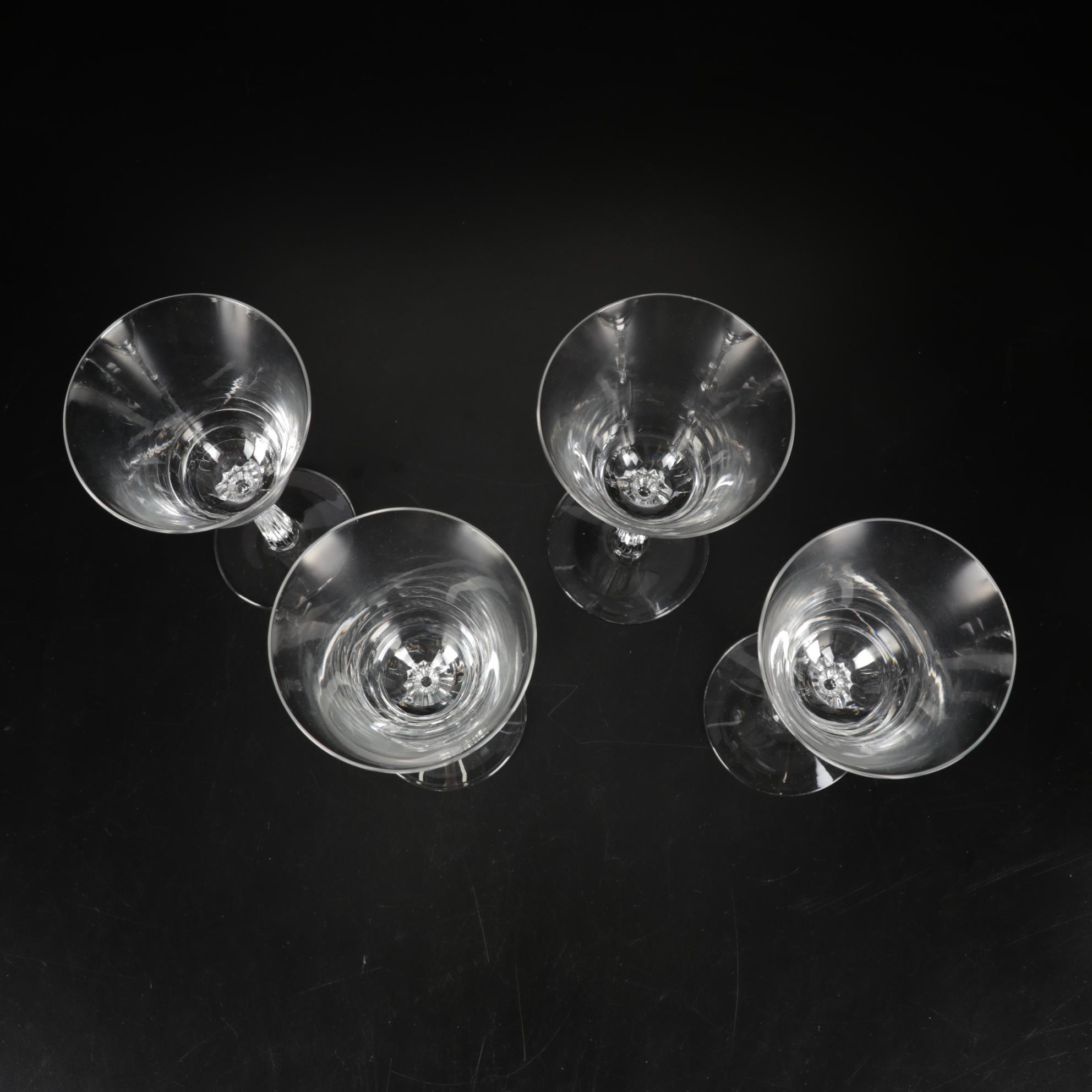 Marquis by Waterford "Sheridan" Decanter with Fostoria Stems and Crystal Bowl