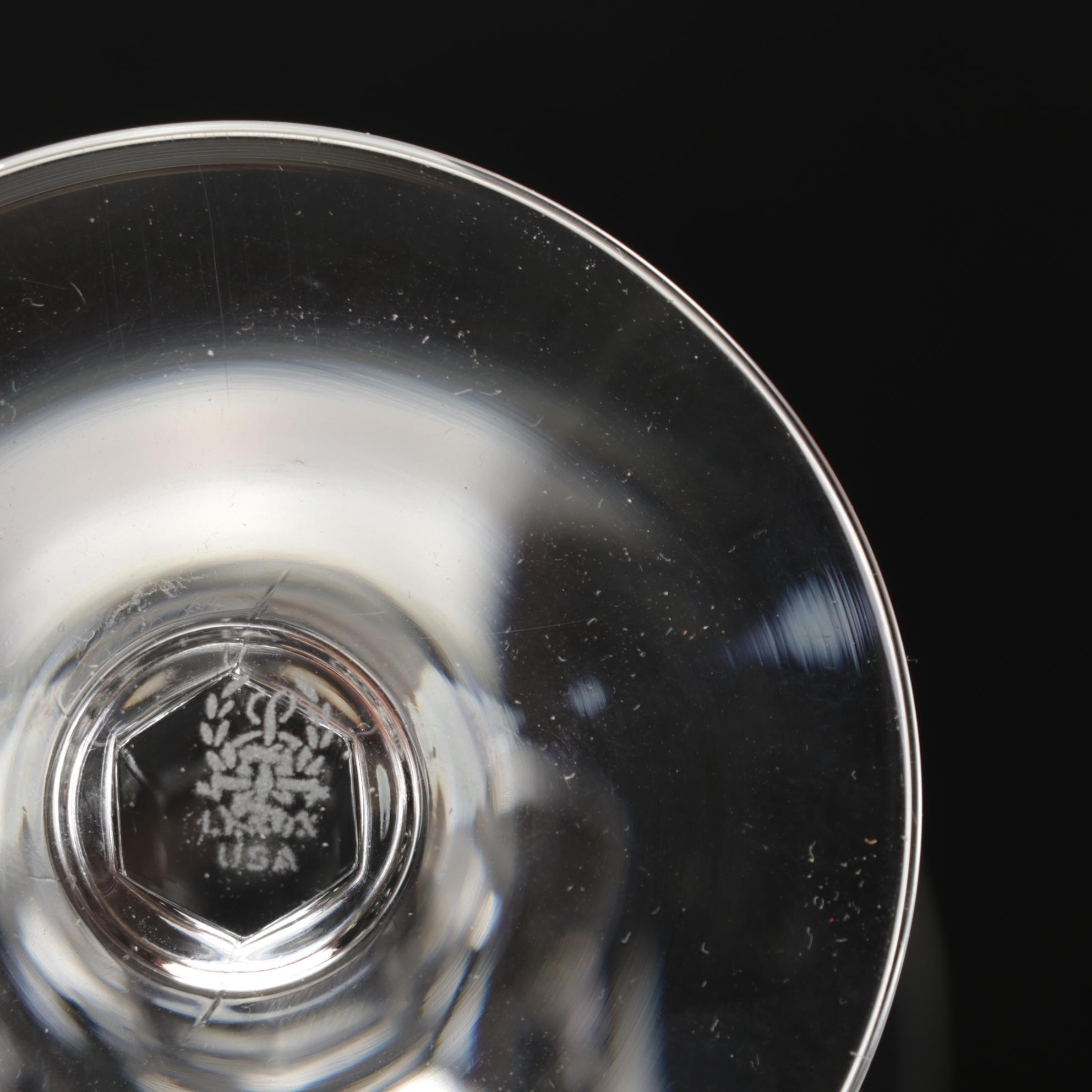 Marquis by Waterford "Sheridan" Decanter with Fostoria Stems and Crystal Bowl