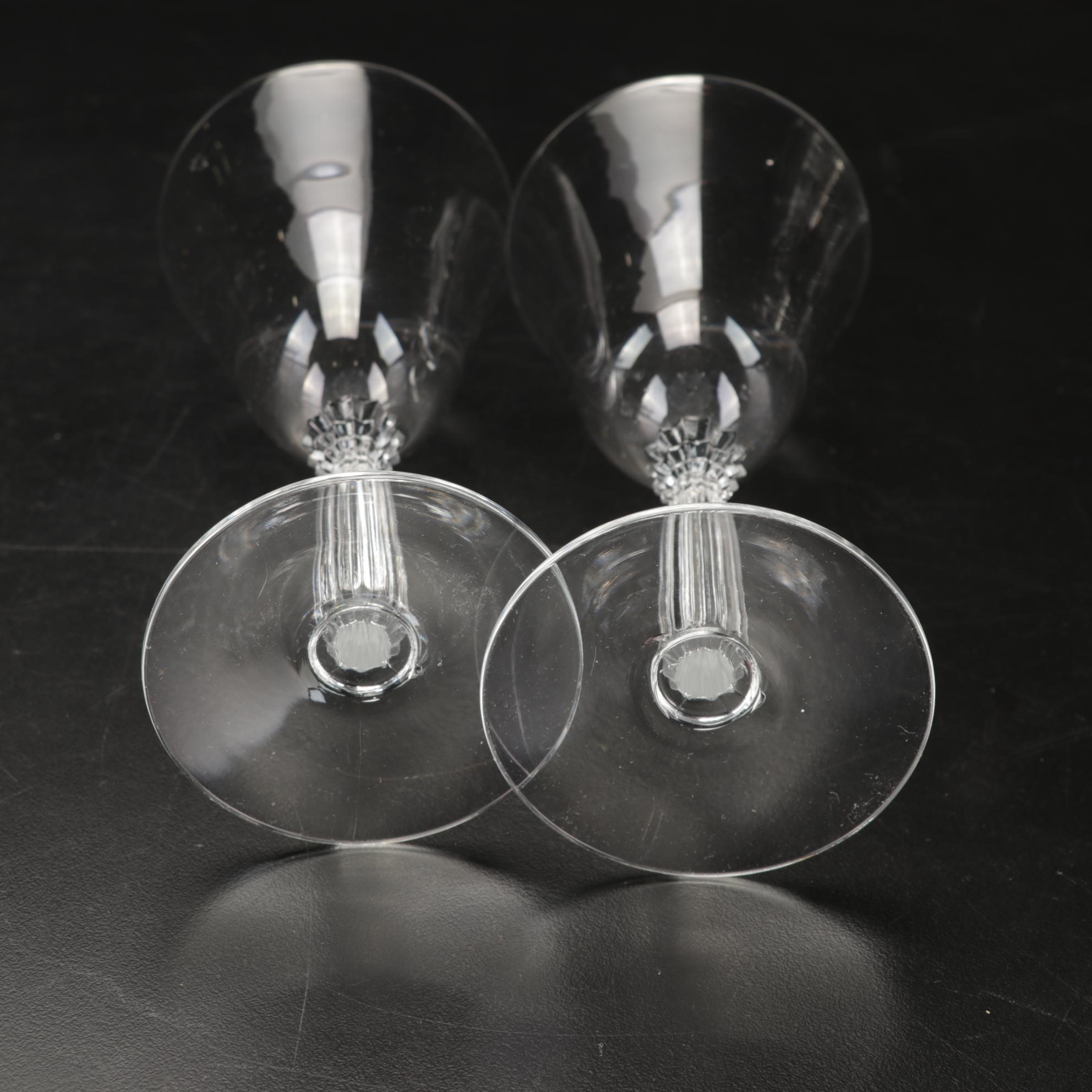 Marquis by Waterford "Sheridan" Decanter with Fostoria Stems and Crystal Bowl