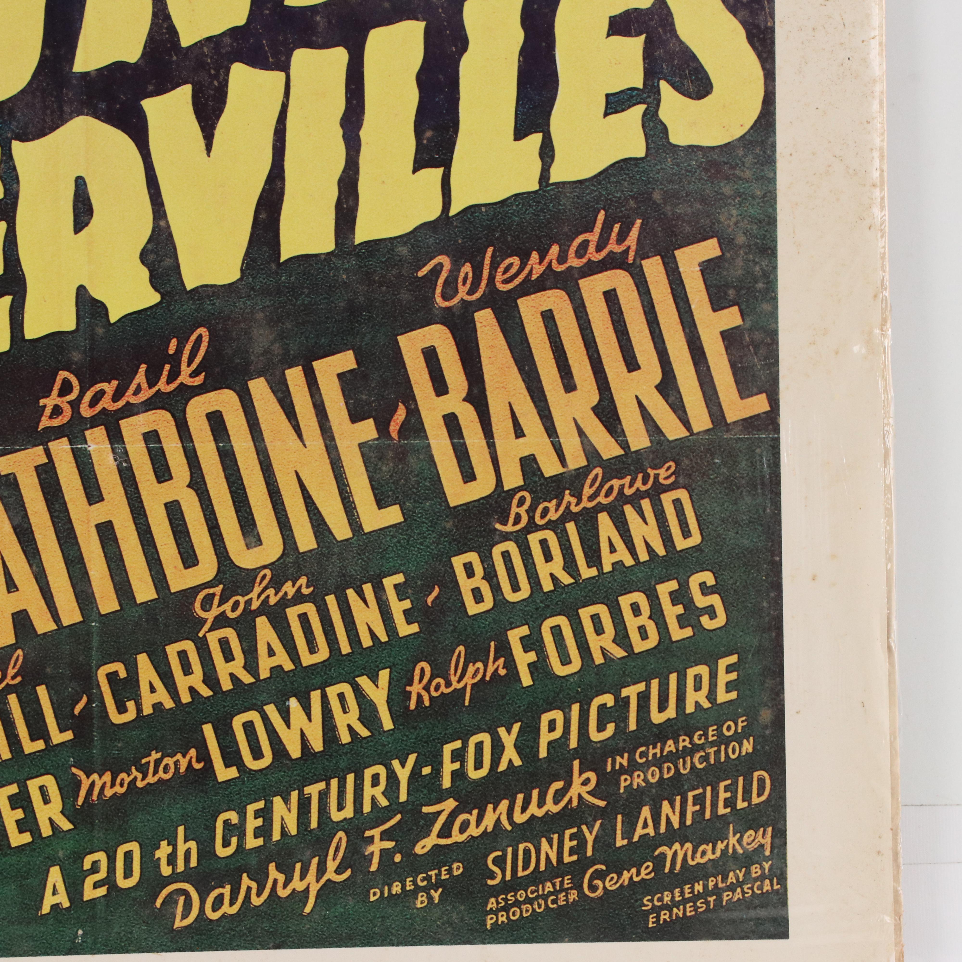 Offset Lithograph Reproduction Poster "The Hound of the Baskervilles"