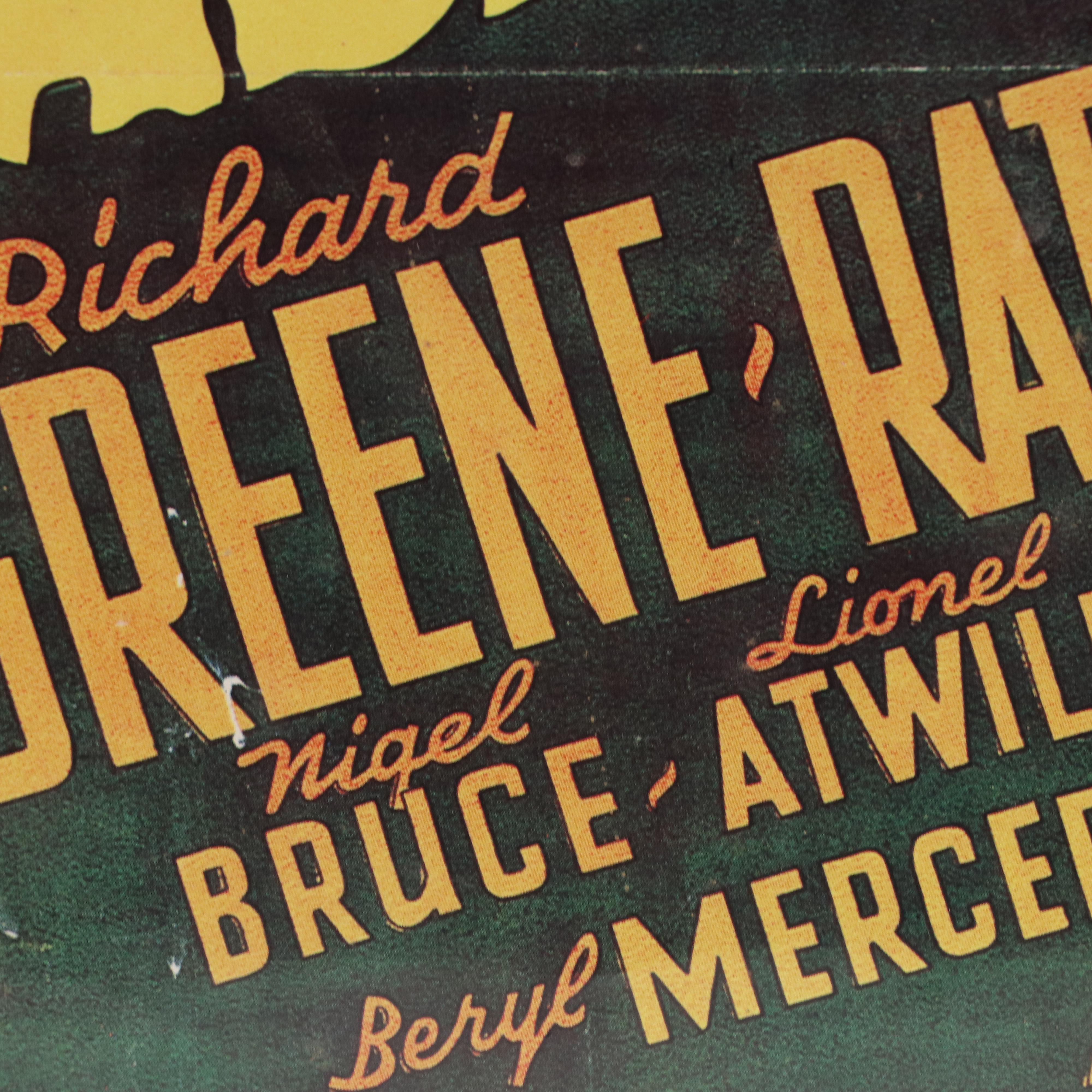 Offset Lithograph Reproduction Poster "The Hound of the Baskervilles"