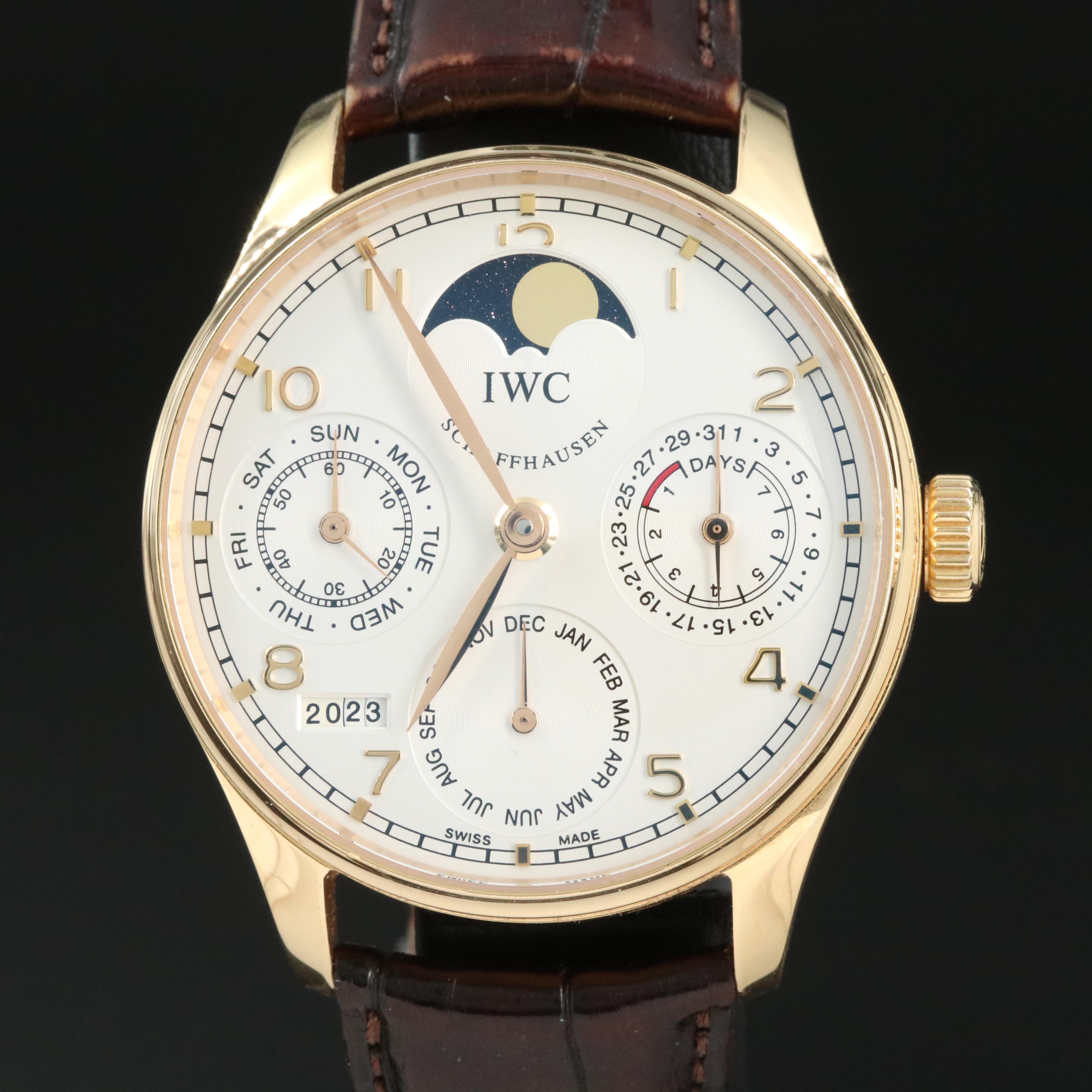18K IWC Portugieser Perpetual Calendar Watch