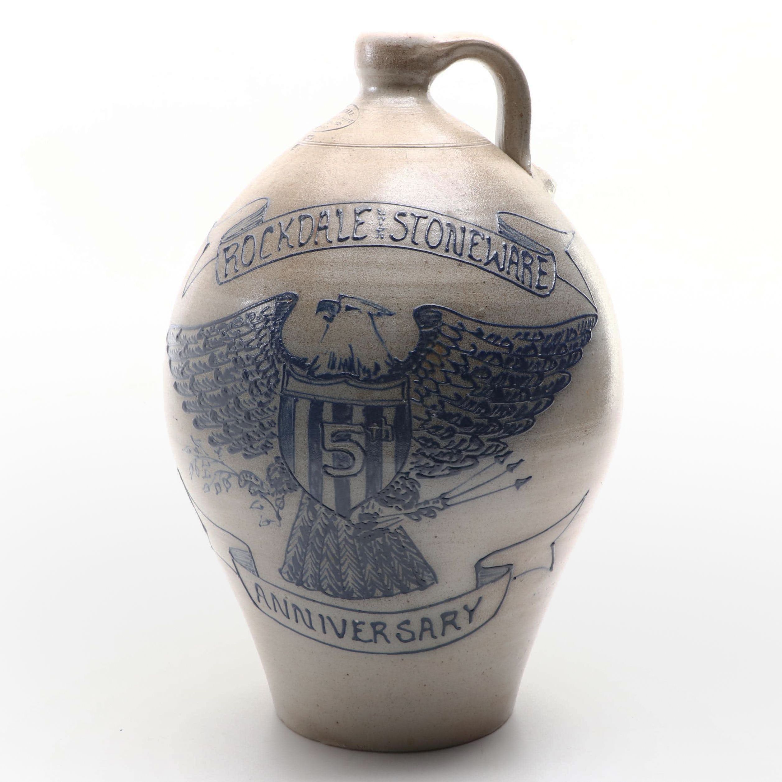 Rockdale Union Salt Glaze Stoneware Jug, 1989