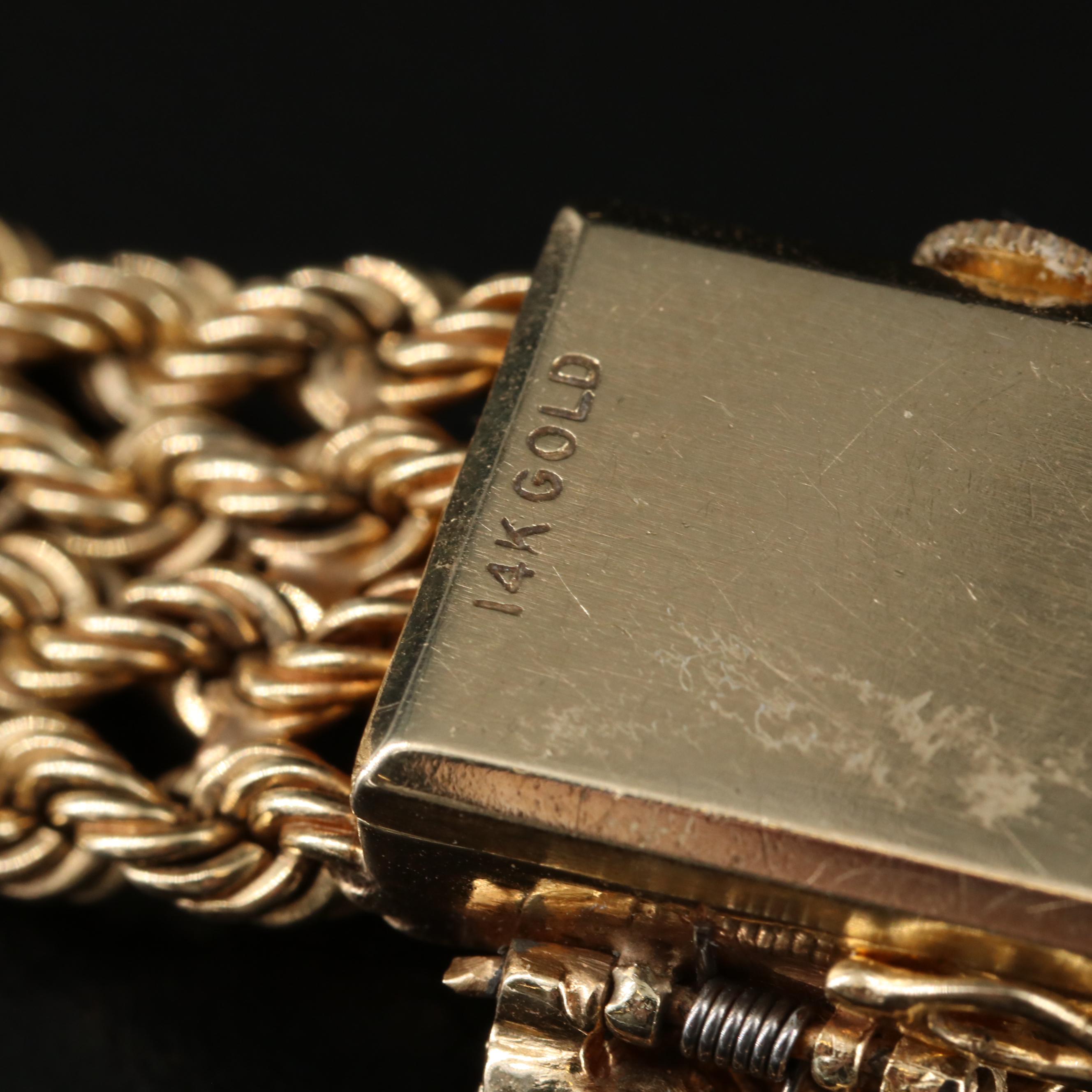 14K Navarre Diamond Dial Cover, Triple-Tassel Jarretière Watch