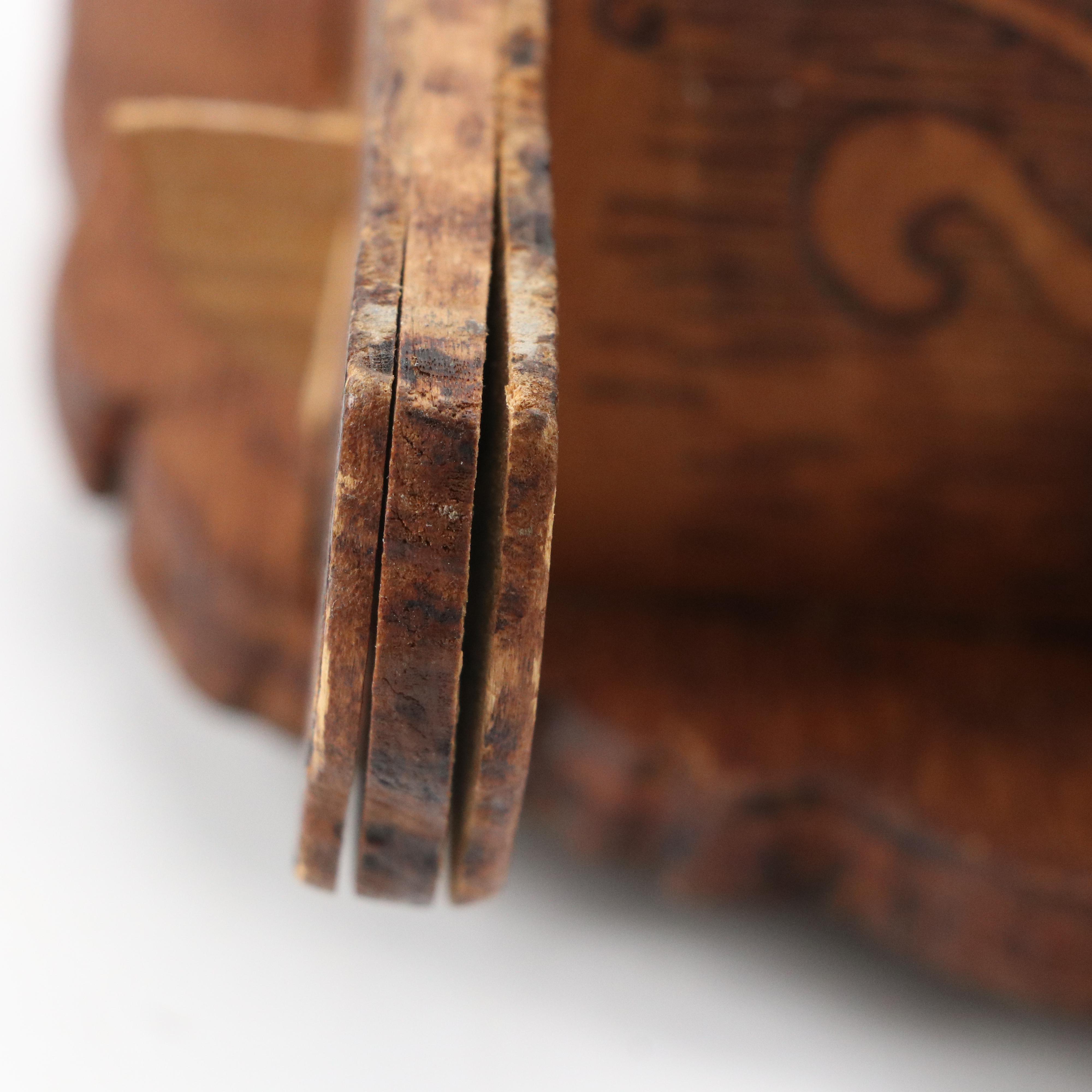 Victorian Pyrography Lion Form Double-Inkwell and Pen Holder