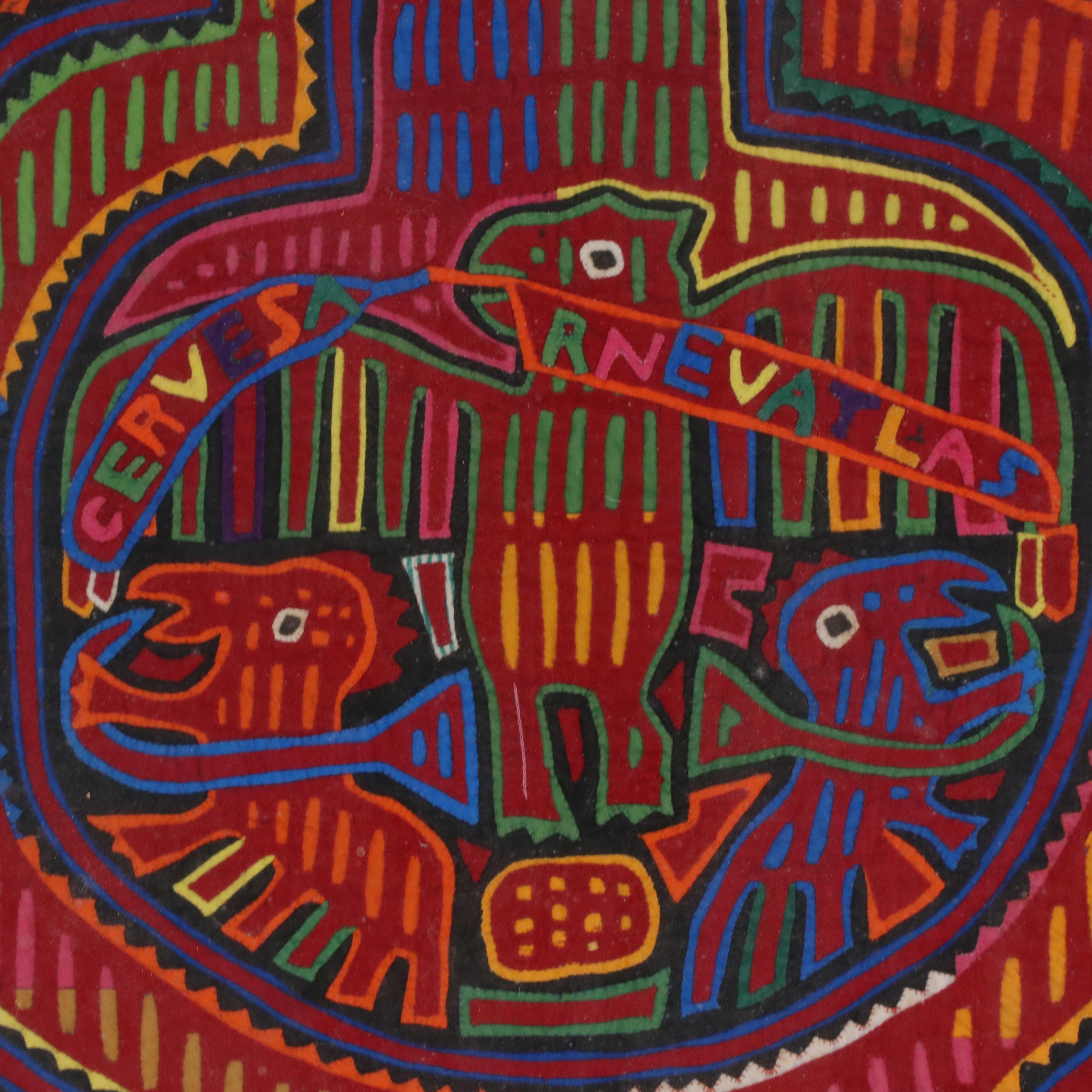 Panamanian Guna Folk Art Mola Textile