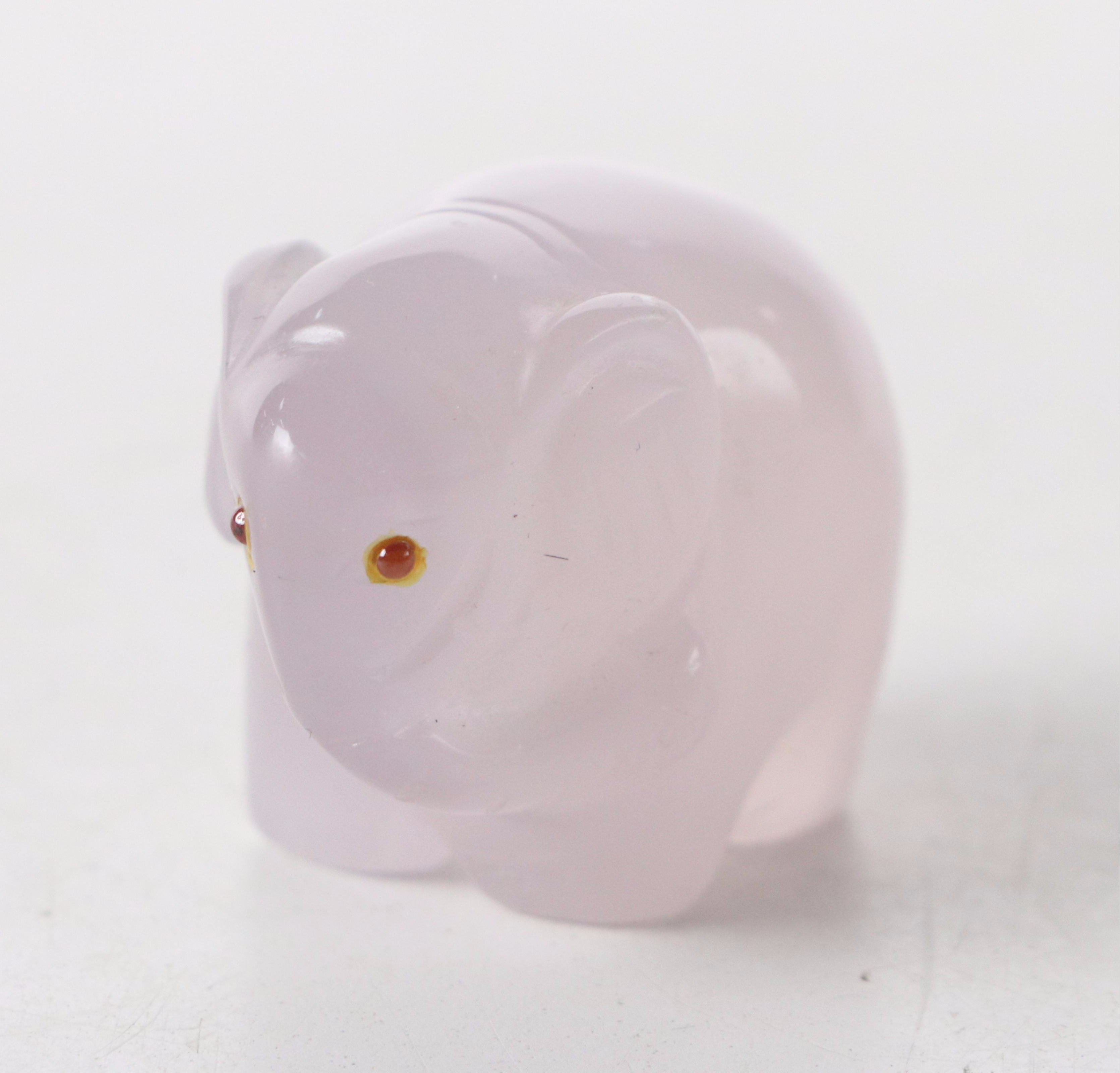 Polished Carved Serpentine and Other Stone Animal Figurines with Wood Bases