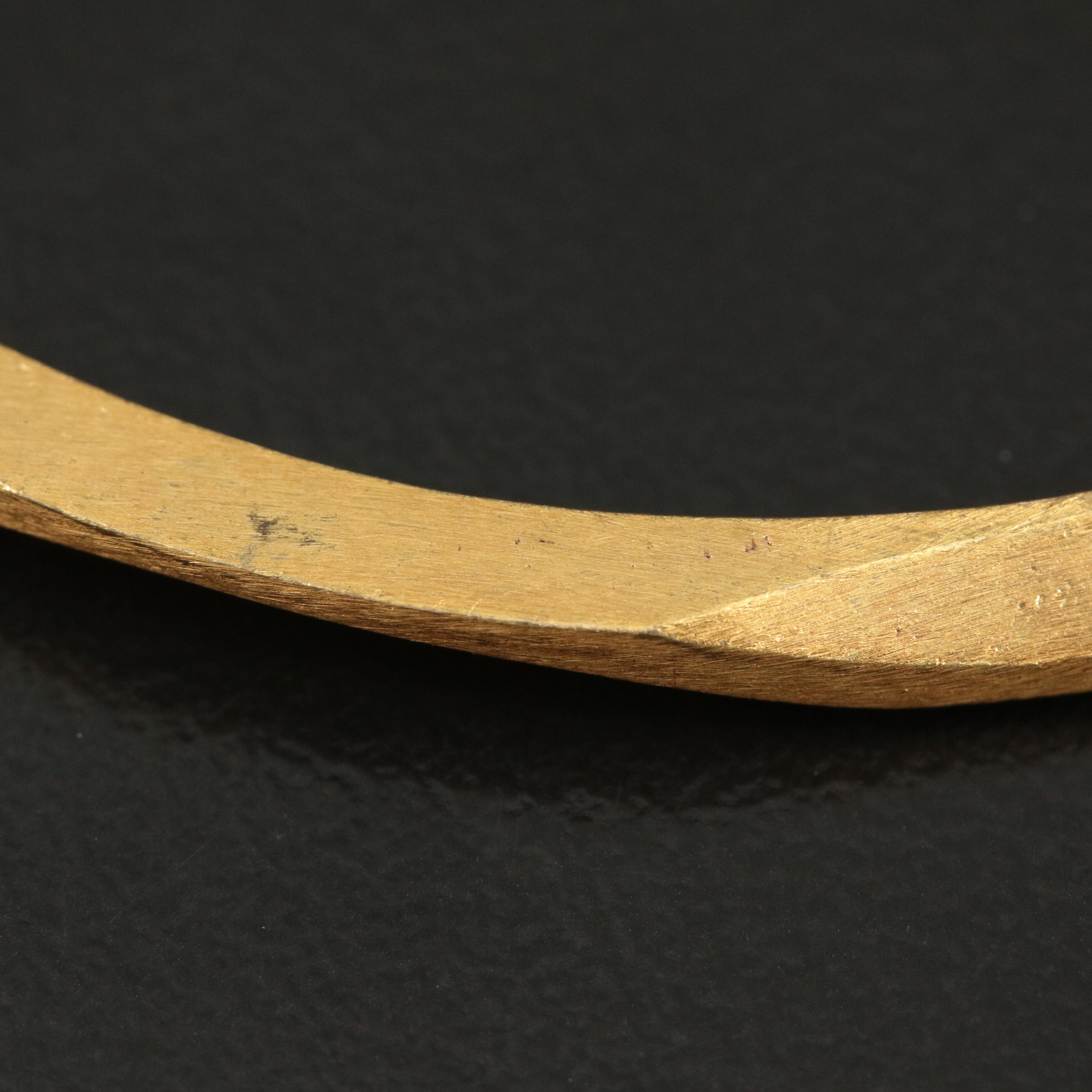 Oval Beveled Bangle Bracelet