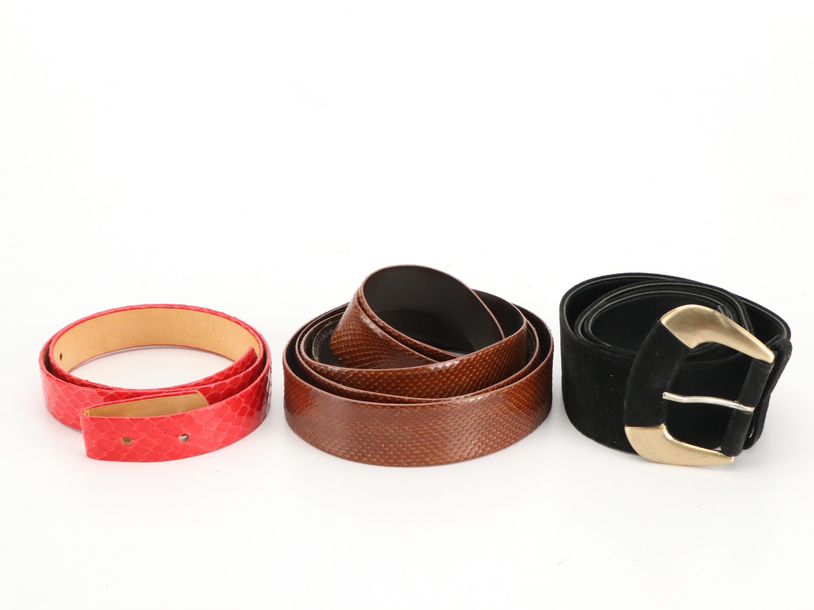 Assorted Vintage Belts Including La Regale, Oscar D'Argent, Alexis Kirk & More