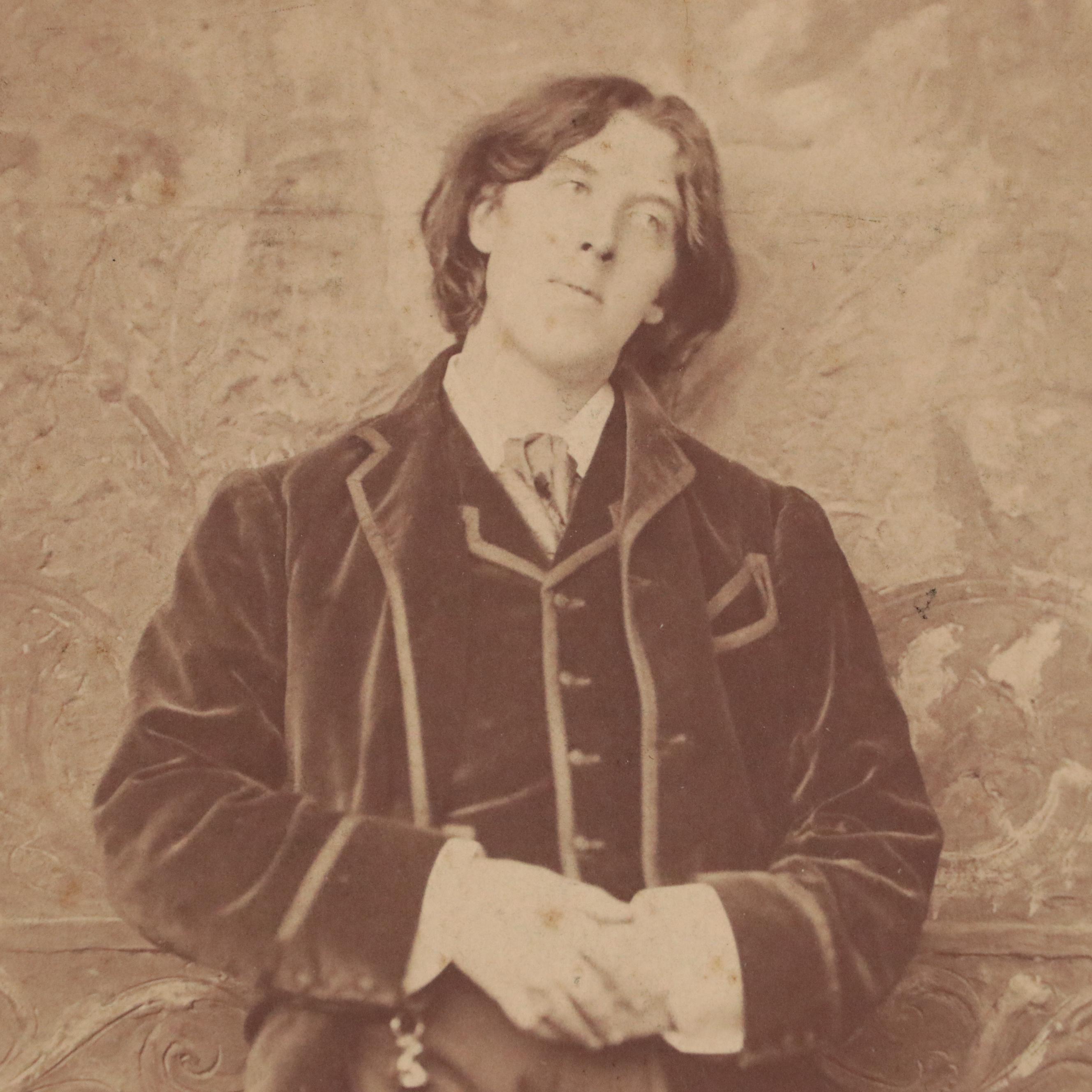 Large Format Carte de Visite Photograph of Oscar Wilde, Late 19th Century