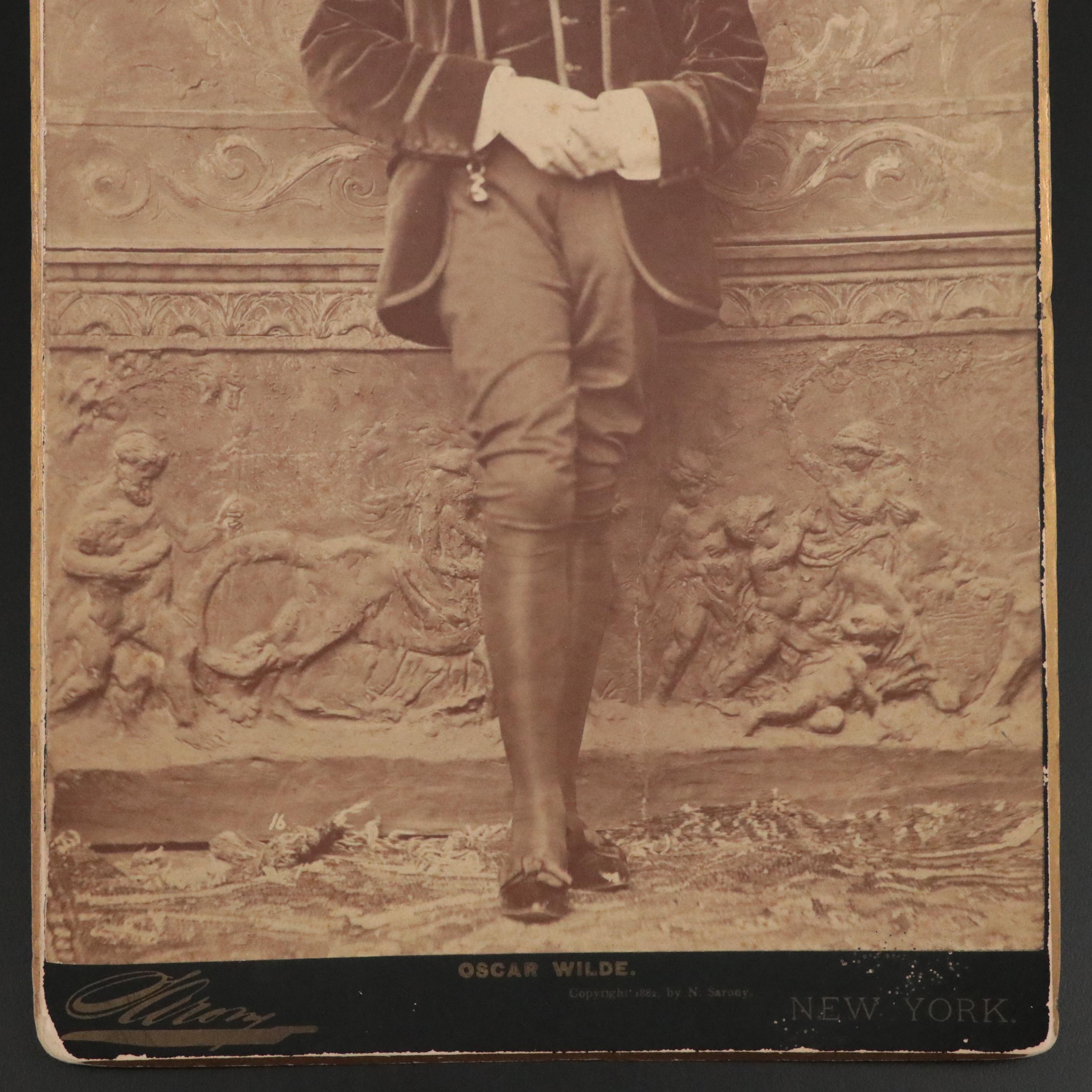 Large Format Carte de Visite Photograph of Oscar Wilde, Late 19th Century