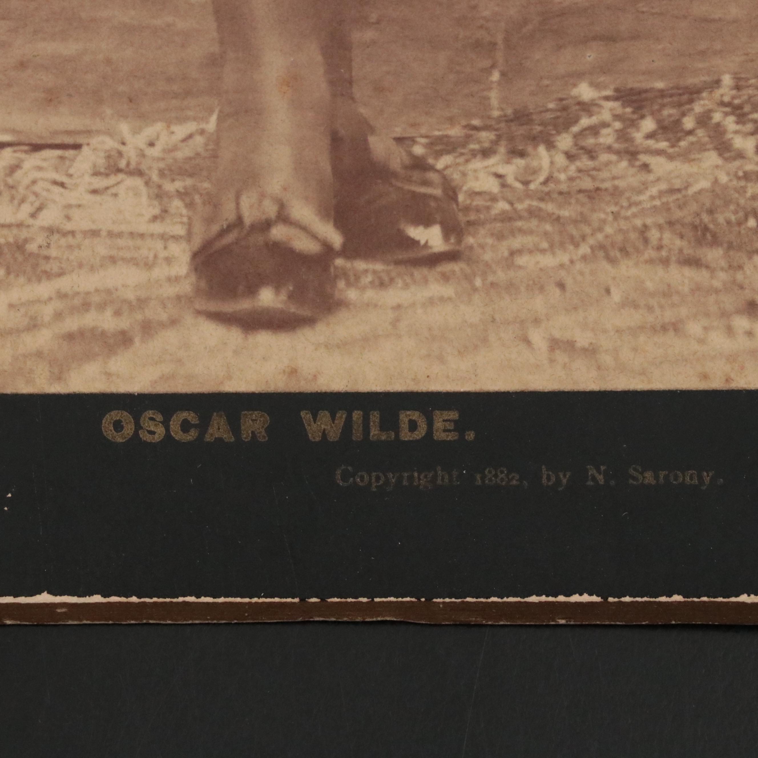 Large Format Carte de Visite Photograph of Oscar Wilde, Late 19th Century