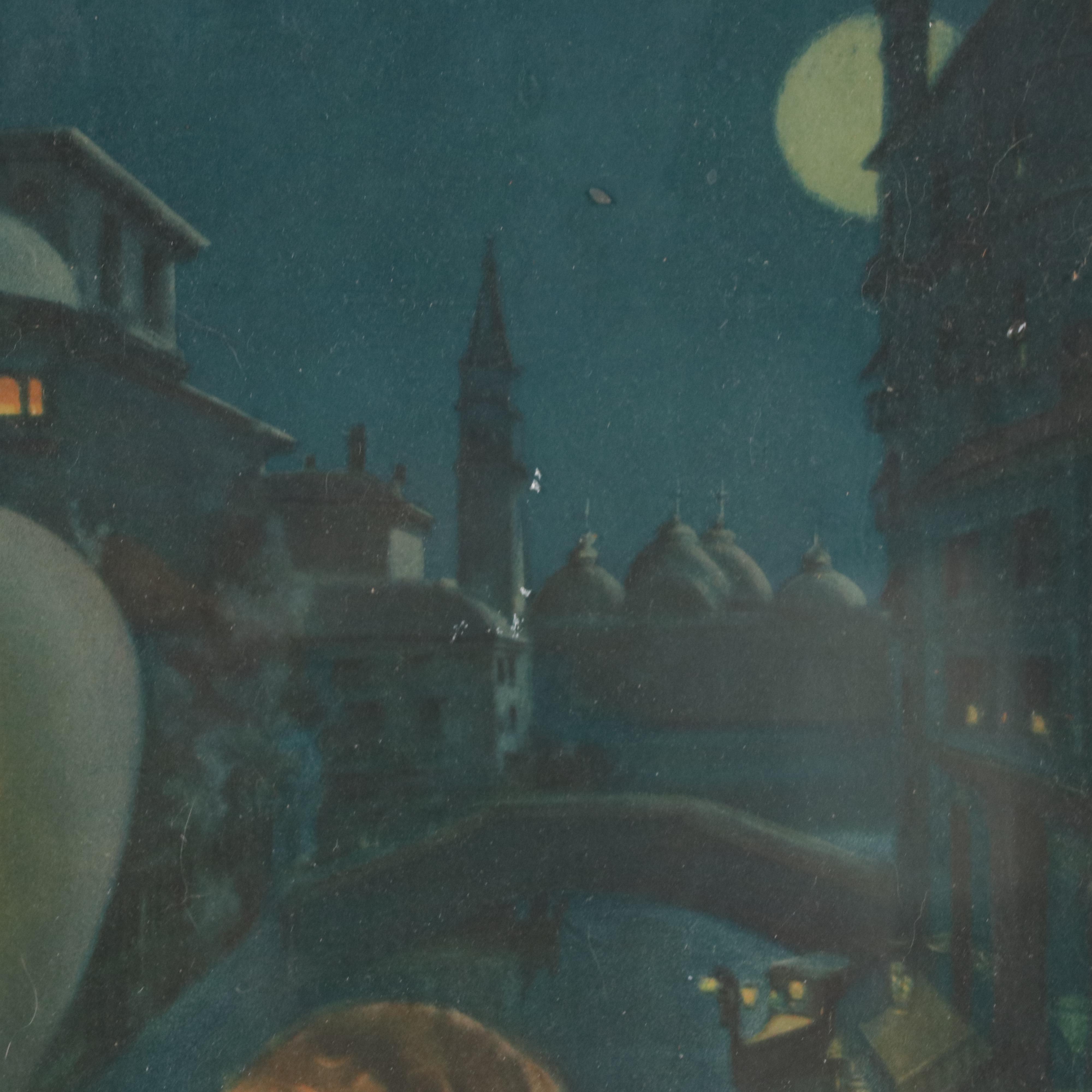 Offset Lithograph After Gene Pressler's "Honeymoon in Venice"