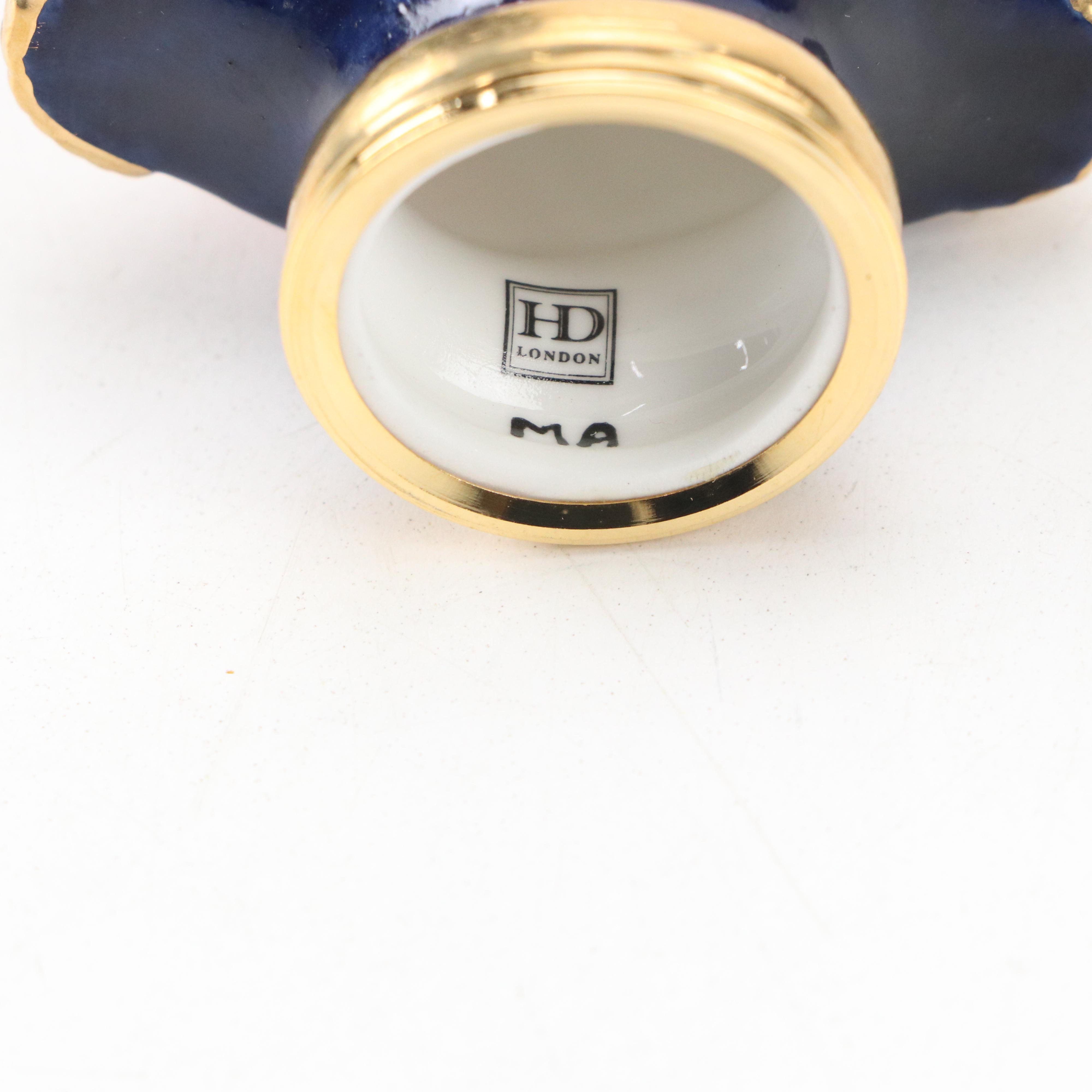 Halcyon Days Enameled Captain Horatio Nelson Boxes