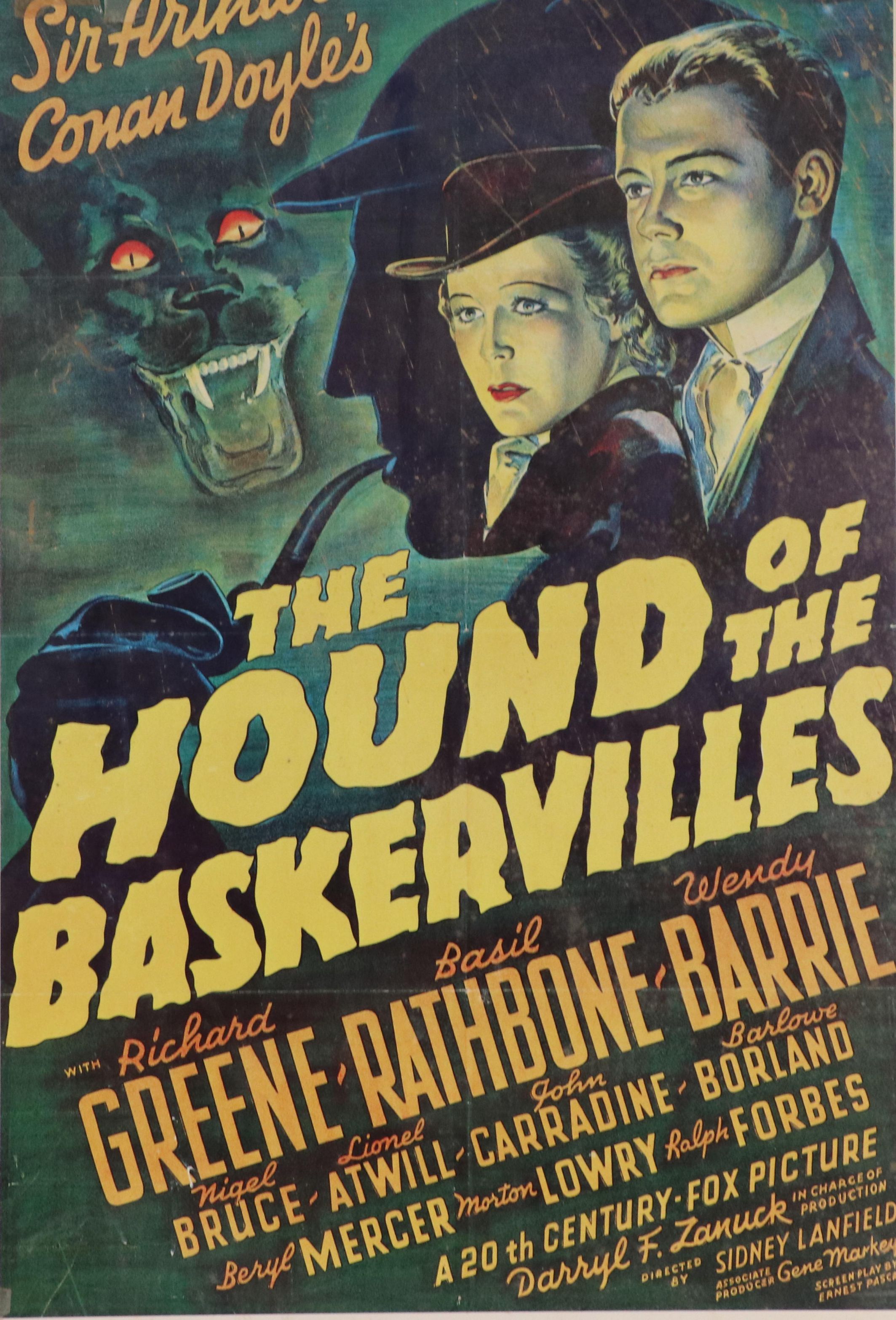 Offset Lithograph Reproduction Poster "The Hound of the Baskervilles"