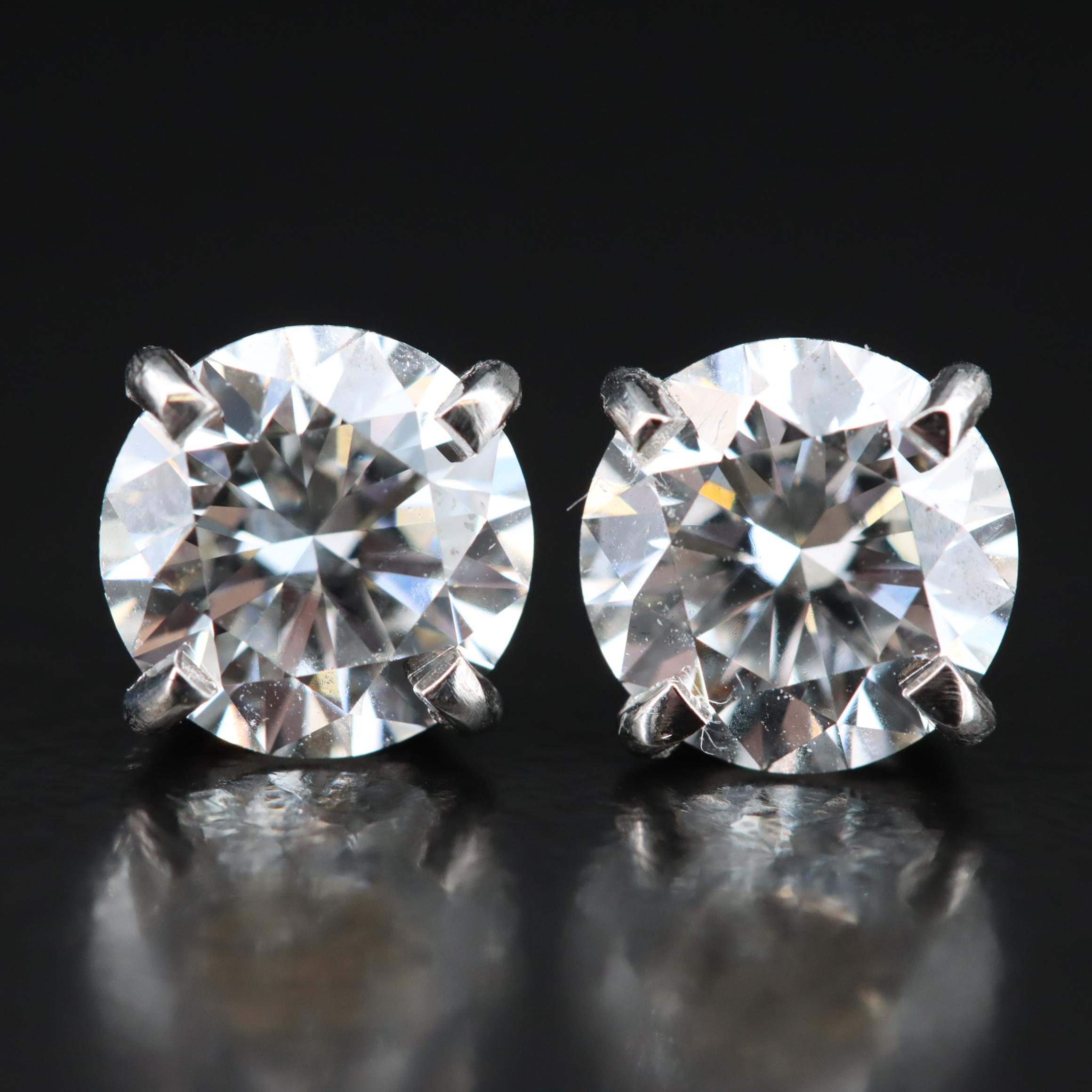 Platinum 2.29 CTW Lab Grown Diamond Stud Earrings with IGI Reports