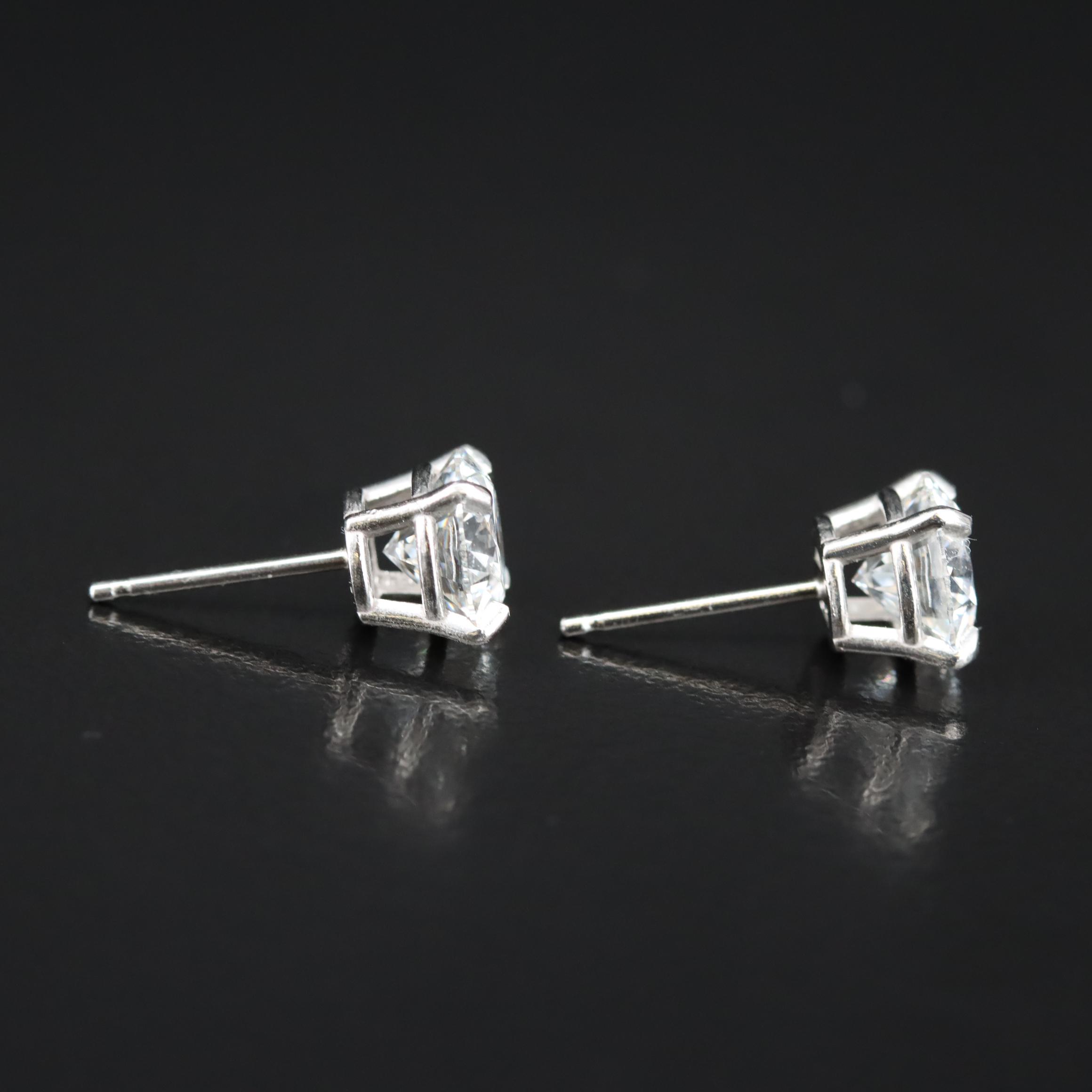 Platinum 2.29 CTW Lab Grown Diamond Stud Earrings with IGI Reports