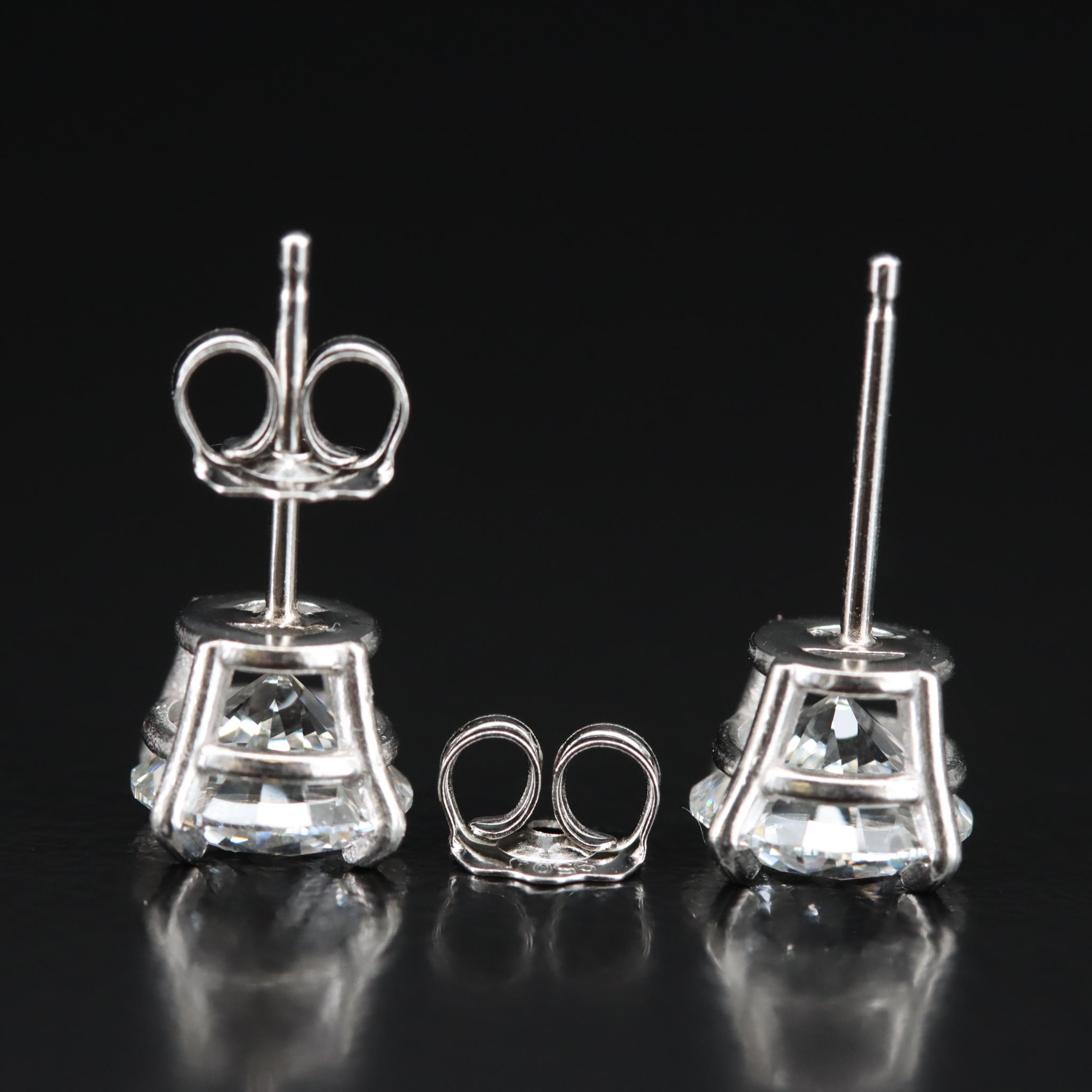 Platinum 2.29 CTW Lab Grown Diamond Stud Earrings with IGI Reports