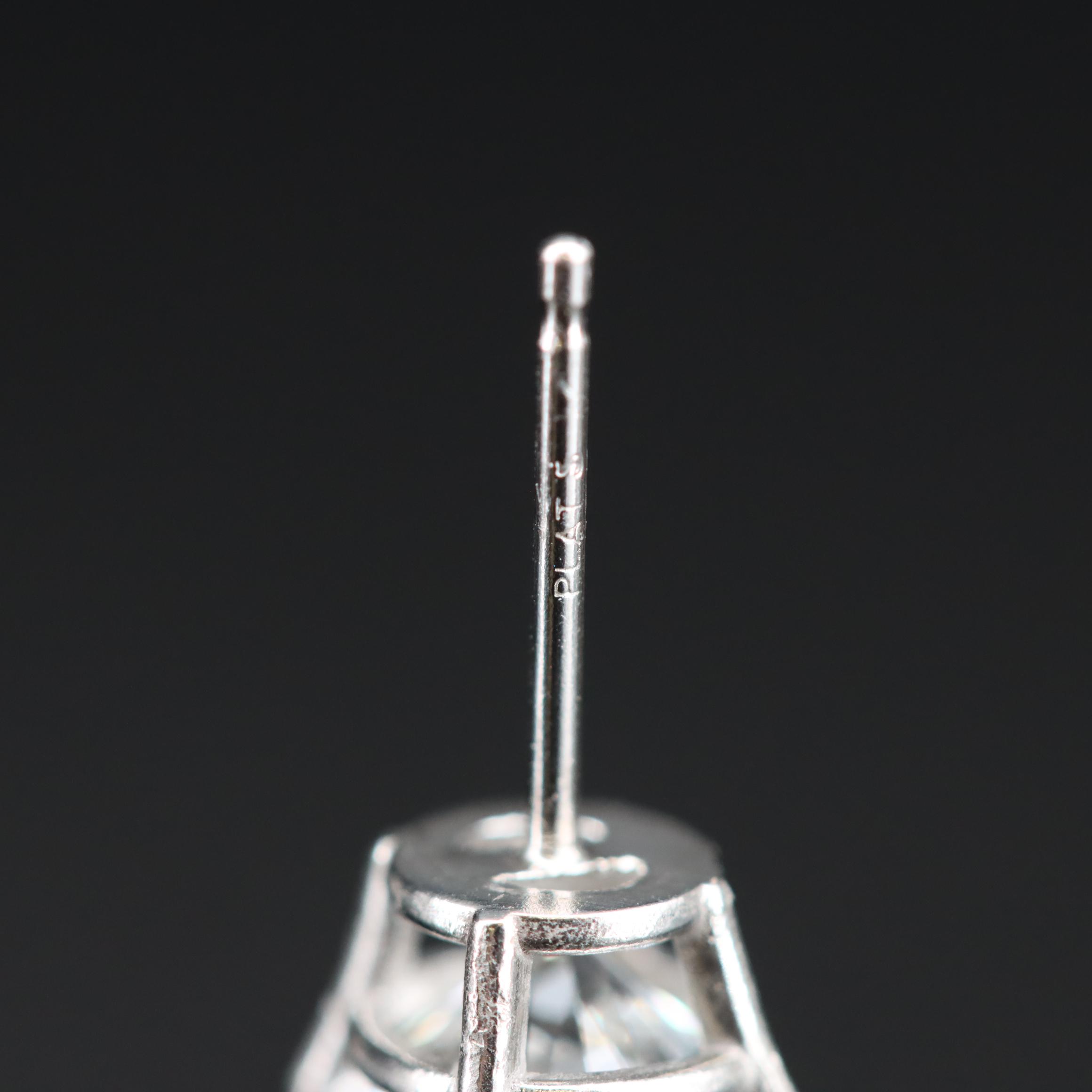 Platinum 2.29 CTW Lab Grown Diamond Stud Earrings with IGI Reports