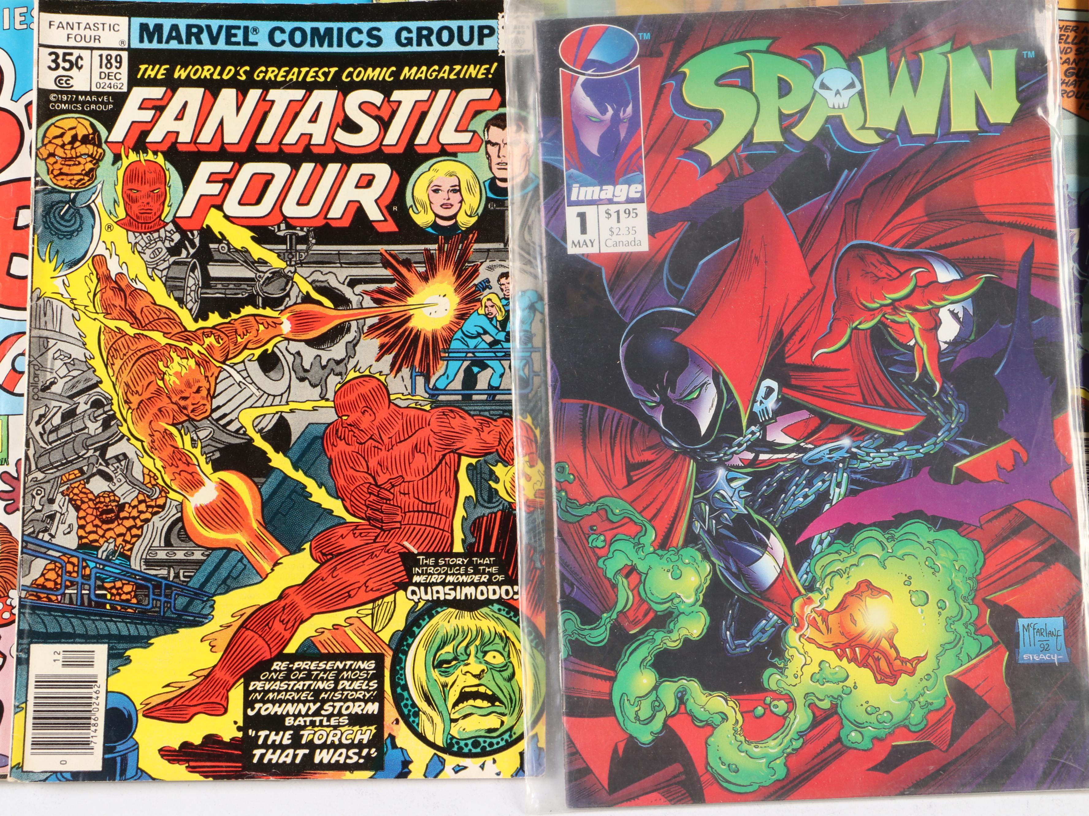 Silver to Modern Age Comic Books Featuring "Fantastic Four" and "Batman"