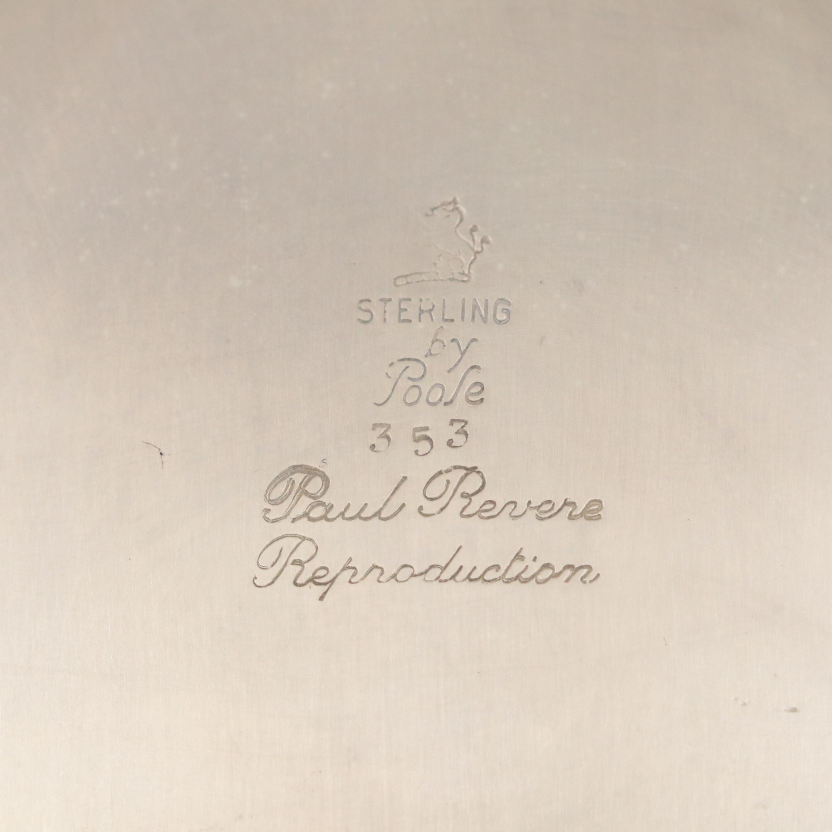 Poole Paul Revere Reproduction Sterling Silver Bowl