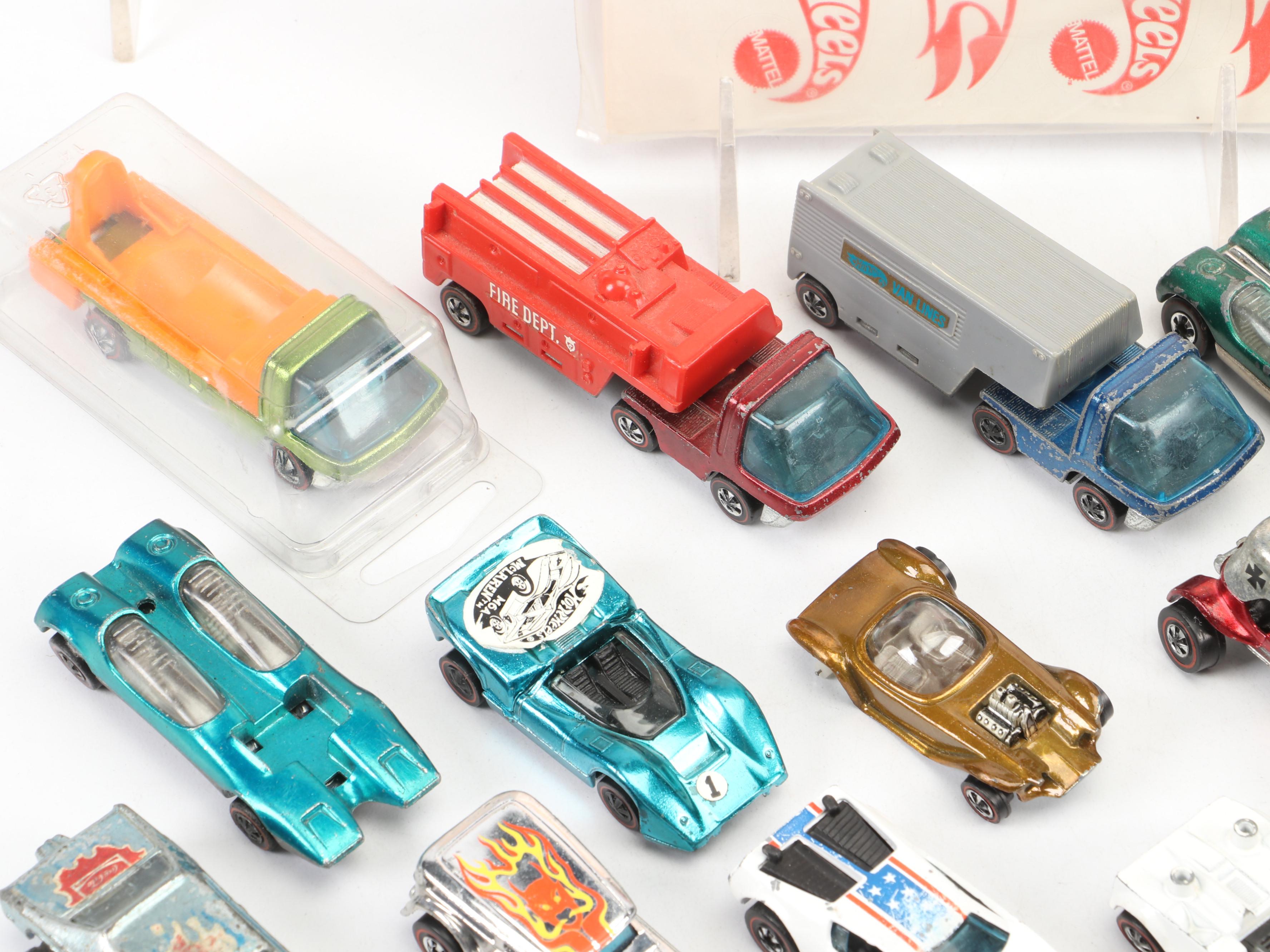 Mattel Hot Wheel Diecast Vehicles with Stickers and Collector Book