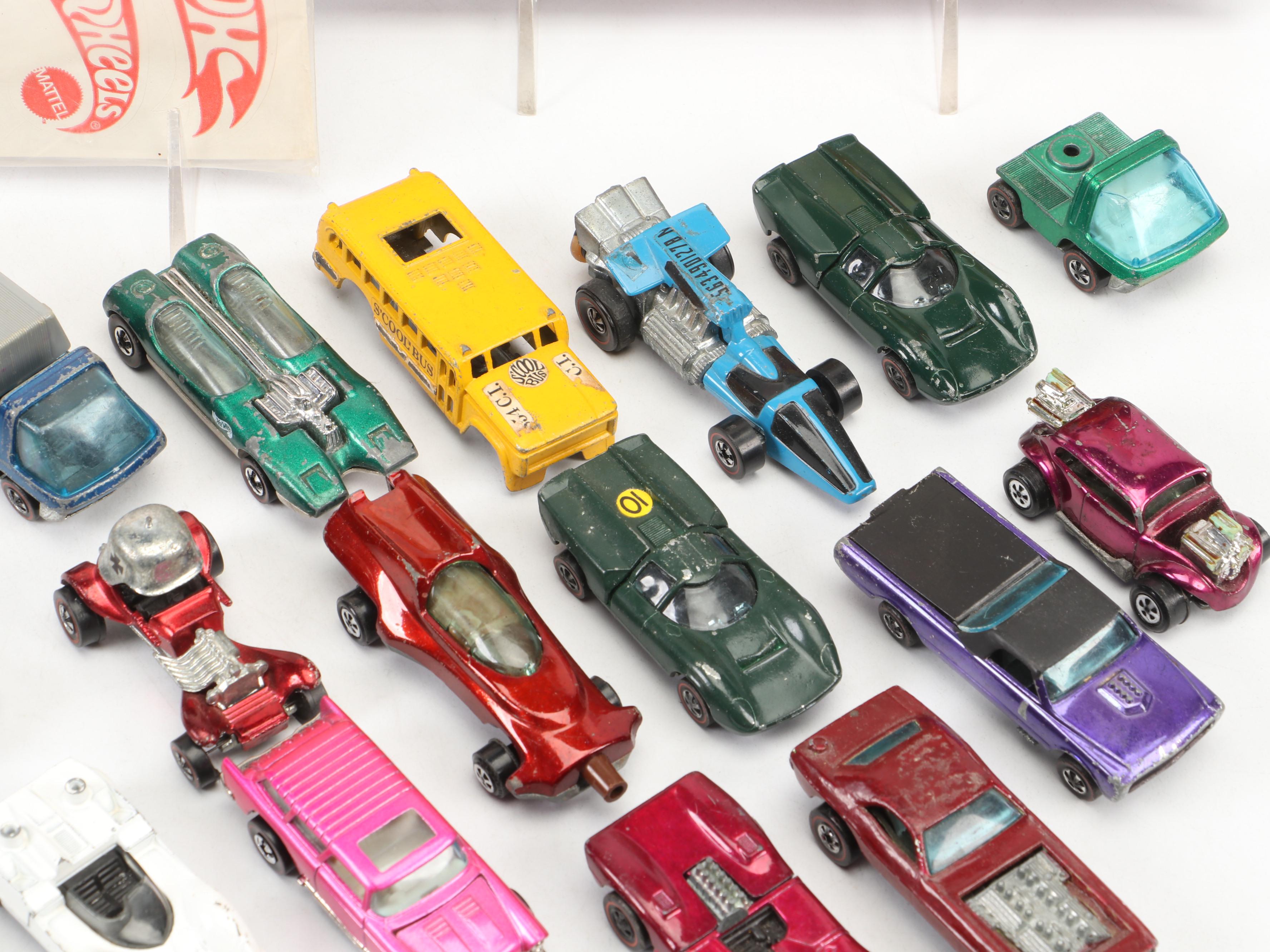 Mattel Hot Wheel Diecast Vehicles with Stickers and Collector Book