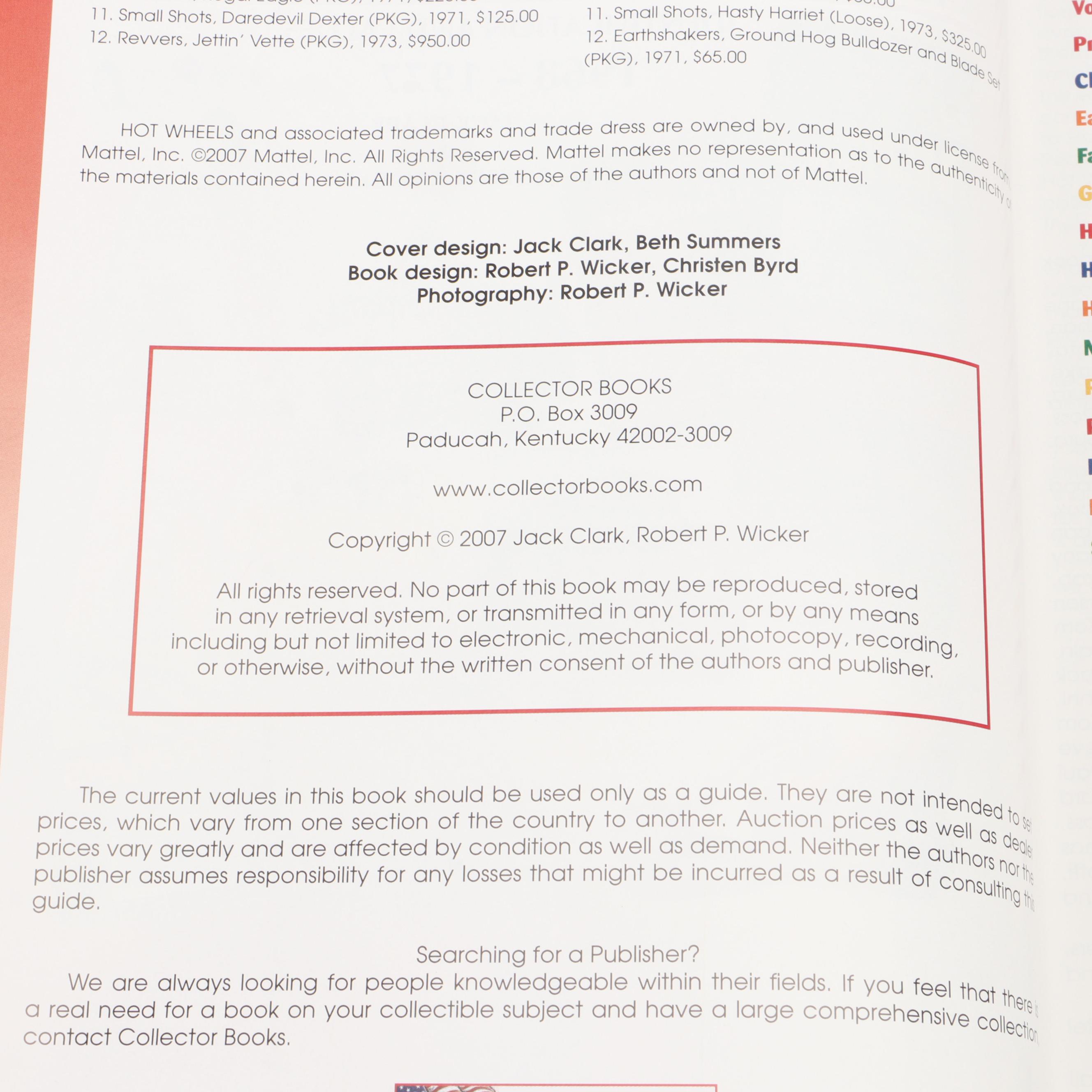 Mattel Hot Wheel Diecast Vehicles with Stickers and Collector Book