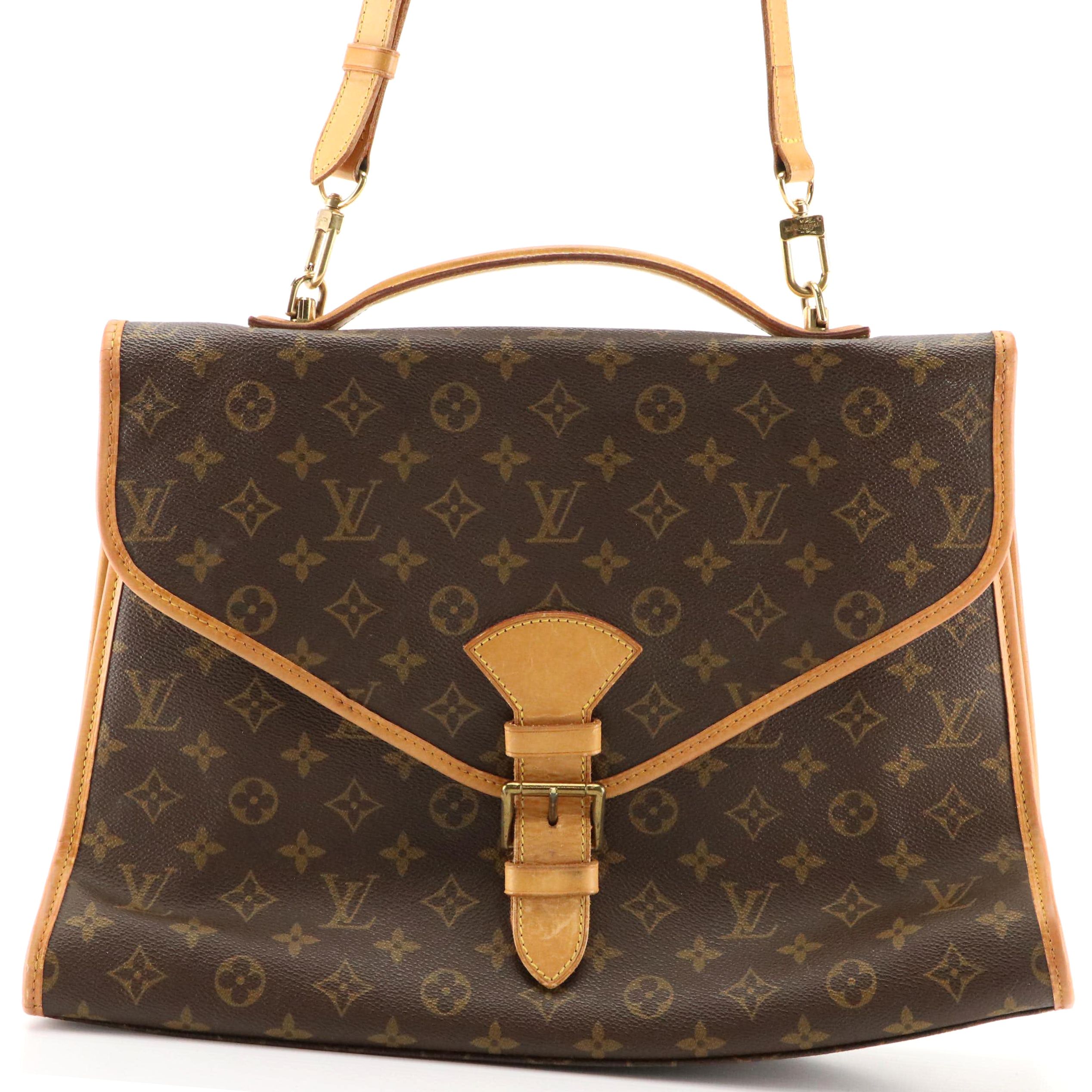 Louis Vuitton Saumar 40 in Monogram Canvas and Vachetta Leather