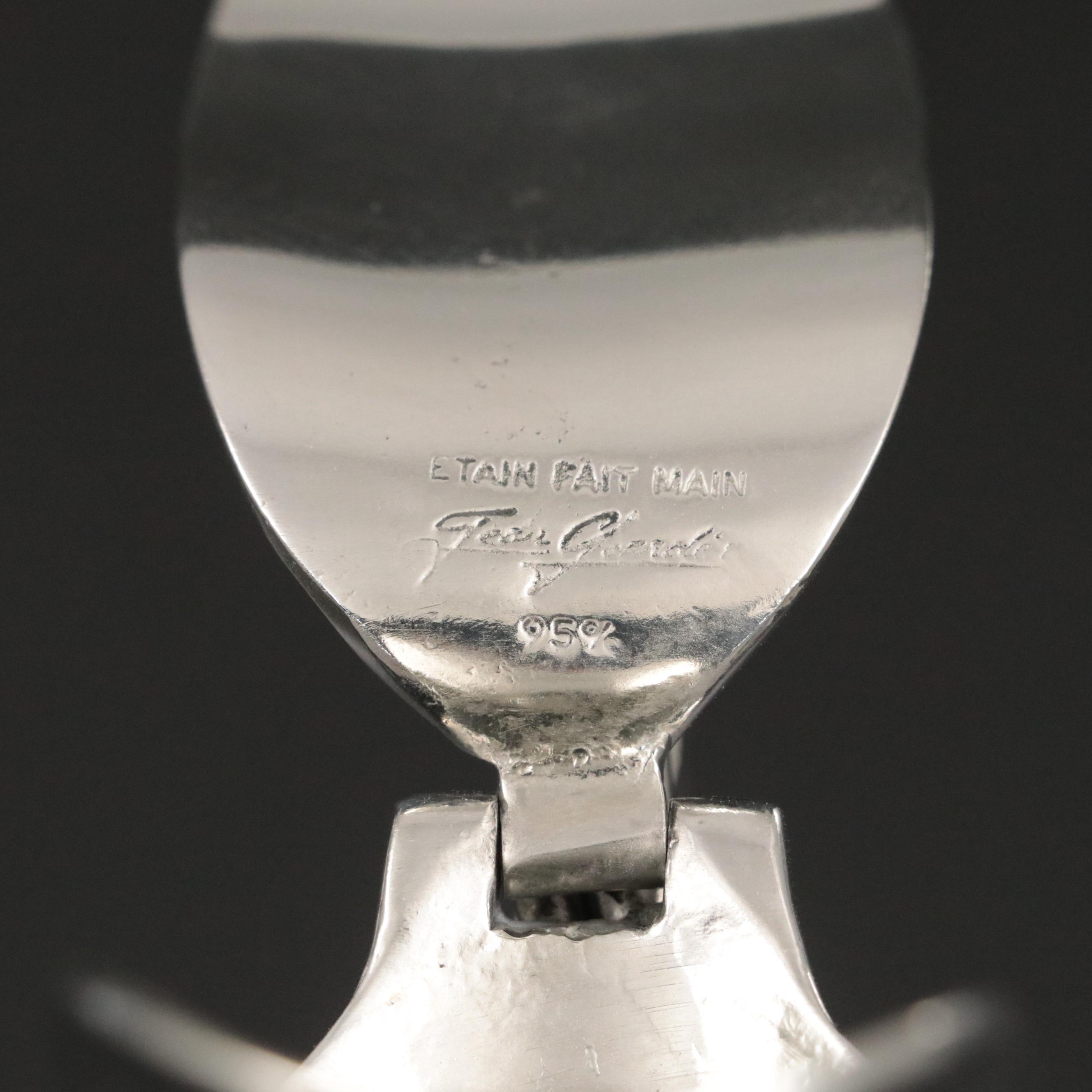 Lladró Bell with French Silver Plate and Glass Wine Carafe with Biscuit Barrel