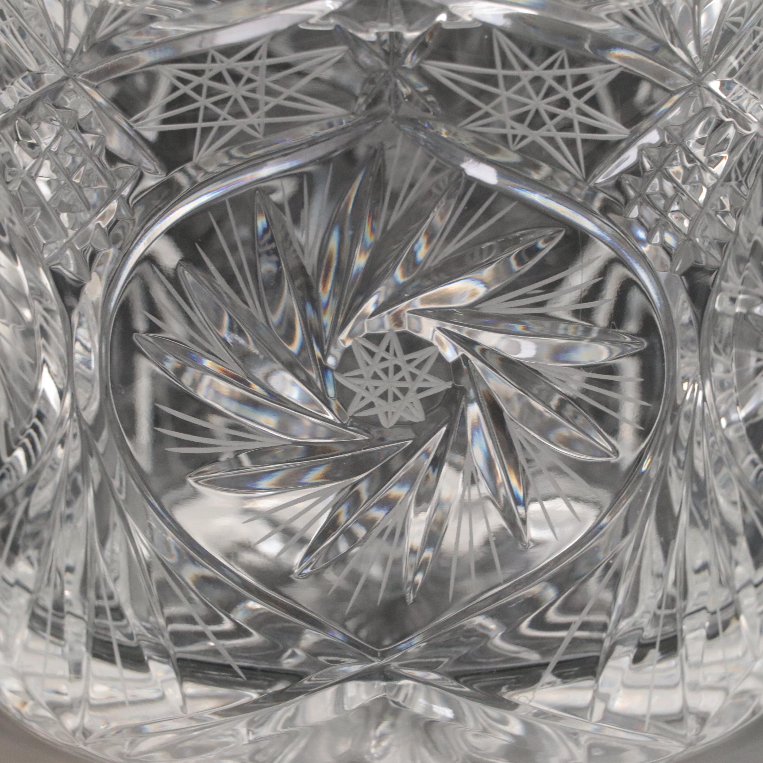 Lladró Bell with French Silver Plate and Glass Wine Carafe with Biscuit Barrel