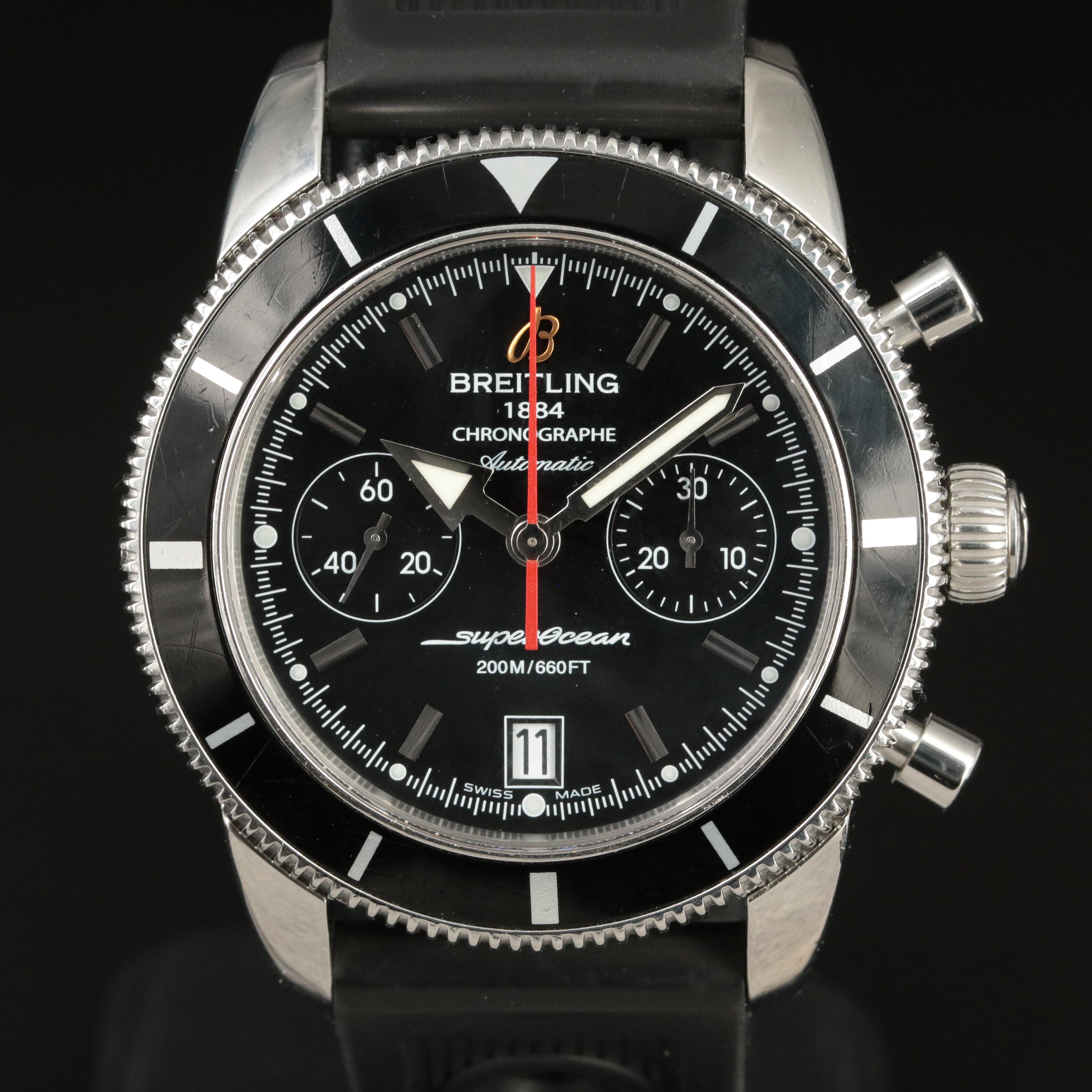 Breitling Super Ocean Heritage 44 Chronograph Black Dial Automatic Watch