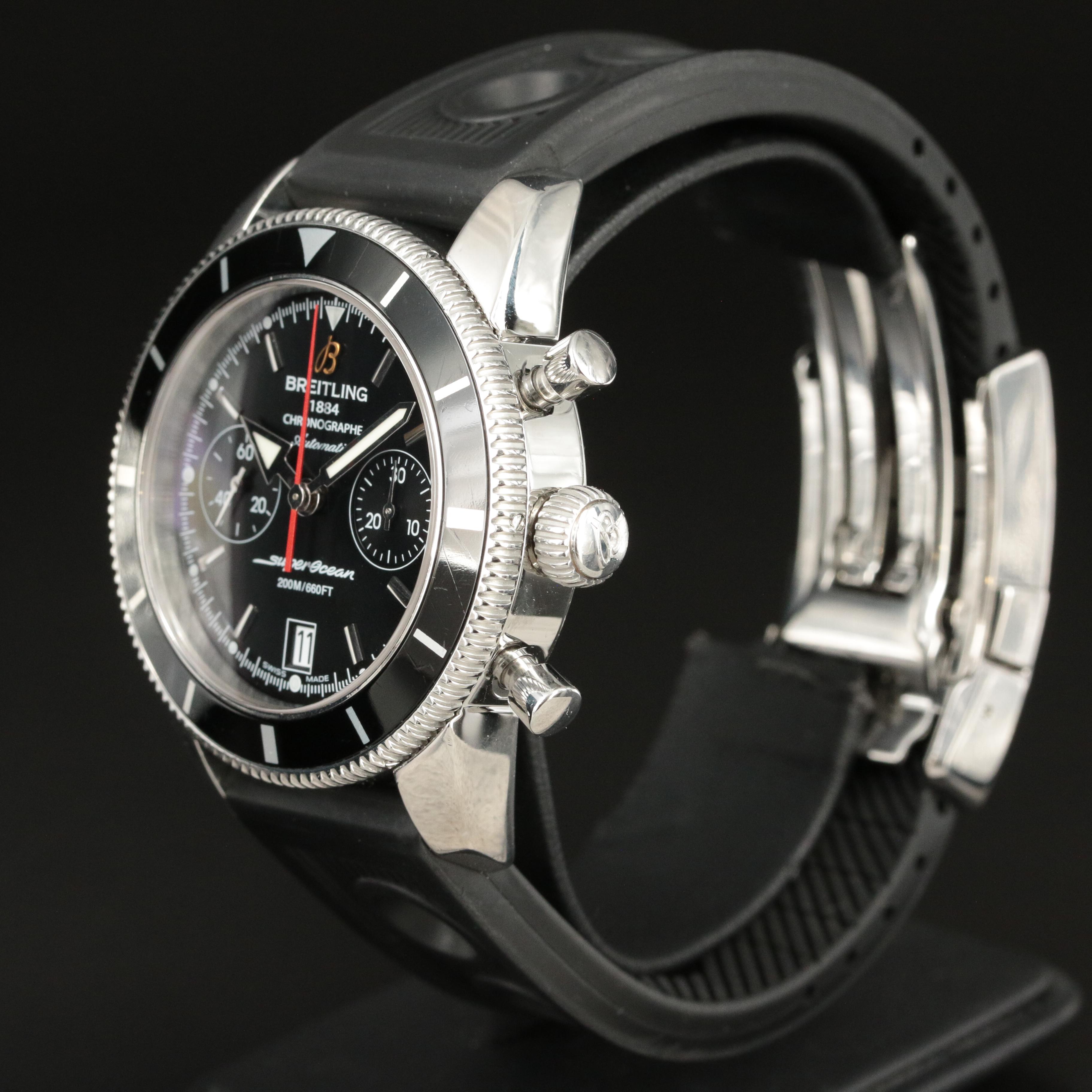 Breitling Super Ocean Heritage 44 Chronograph Black Dial Automatic Watch