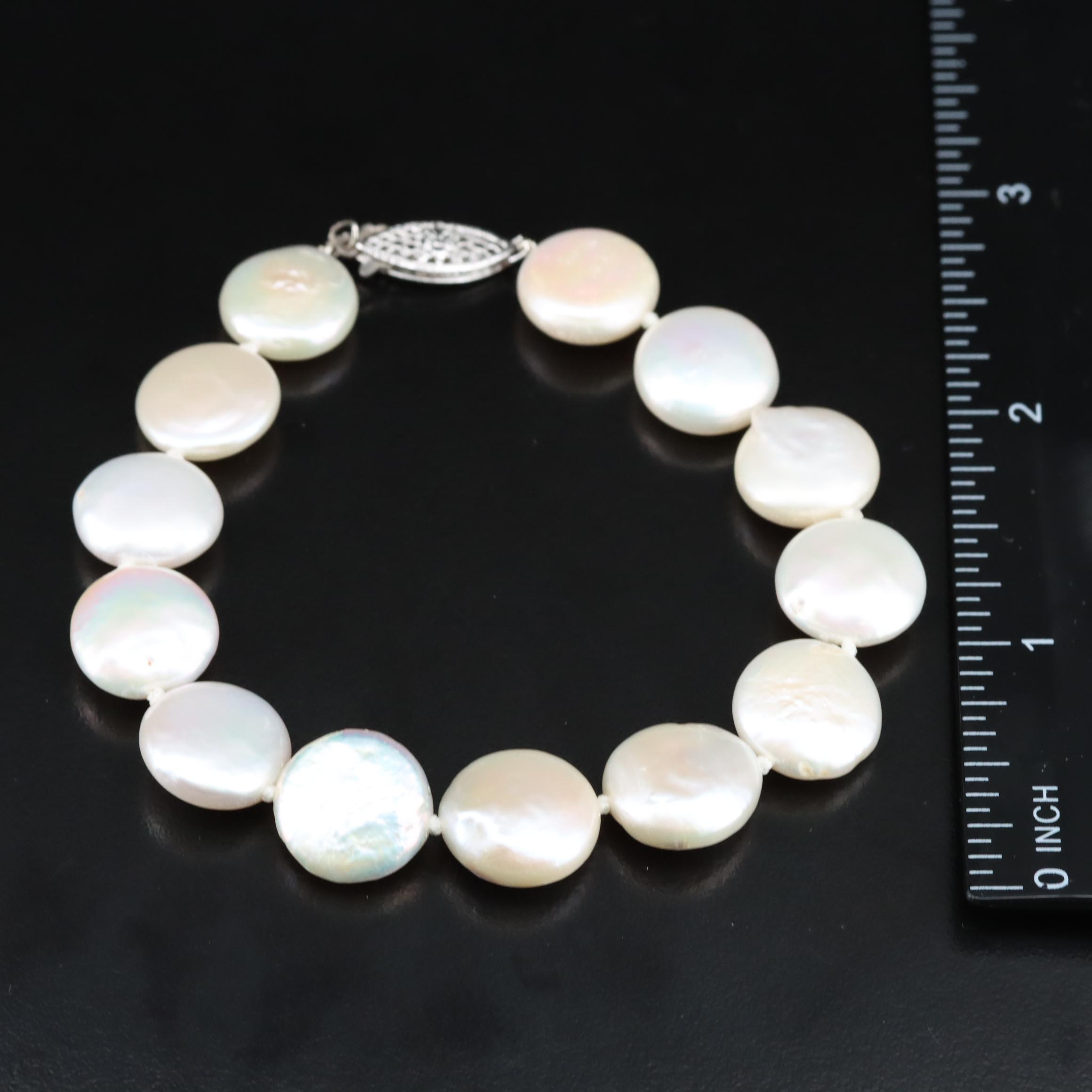 Sterling Pearl Bracelet