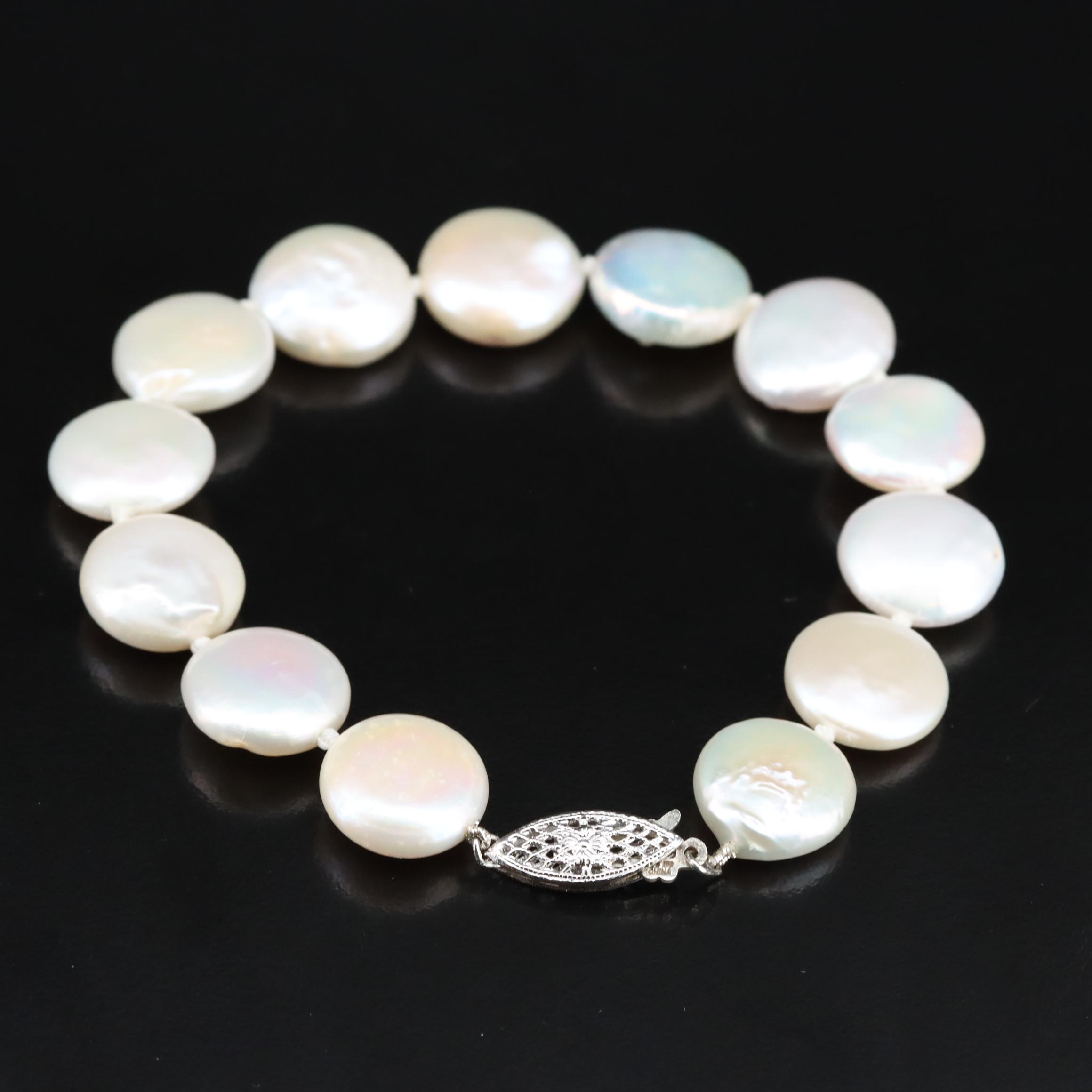 Sterling Pearl Bracelet
