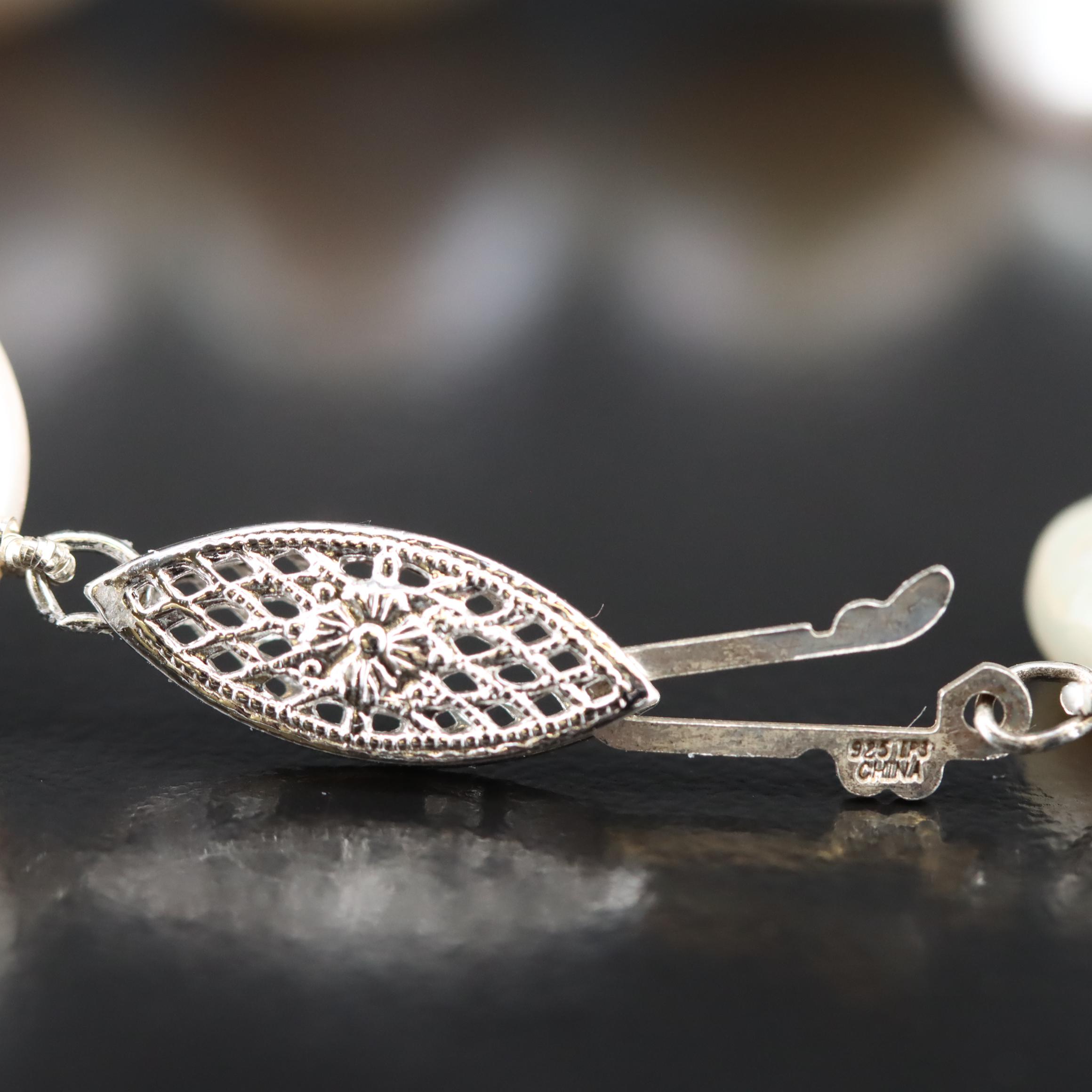 Sterling Pearl Bracelet