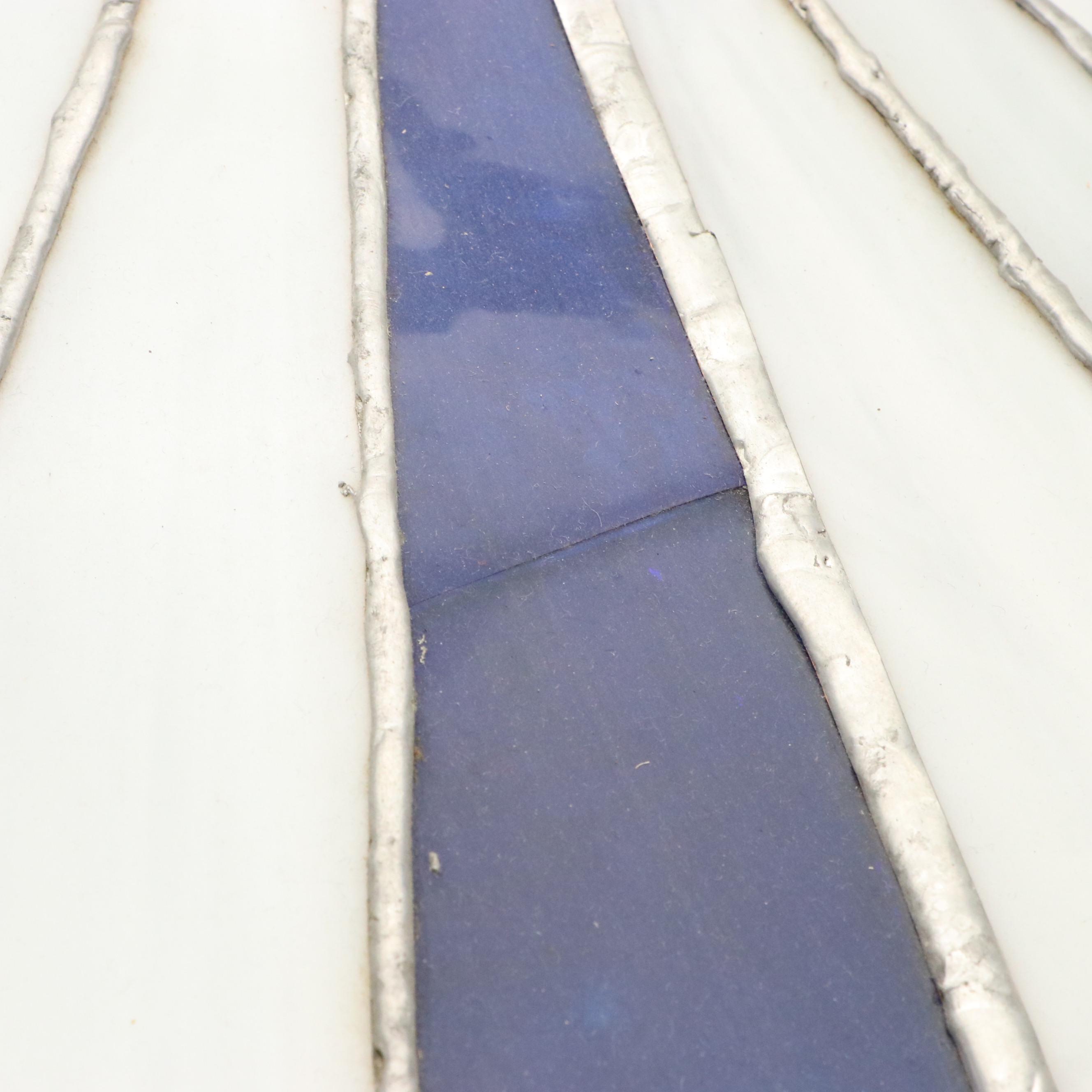 Copper Foil Stained Glass Motorized Carousel Sculpture