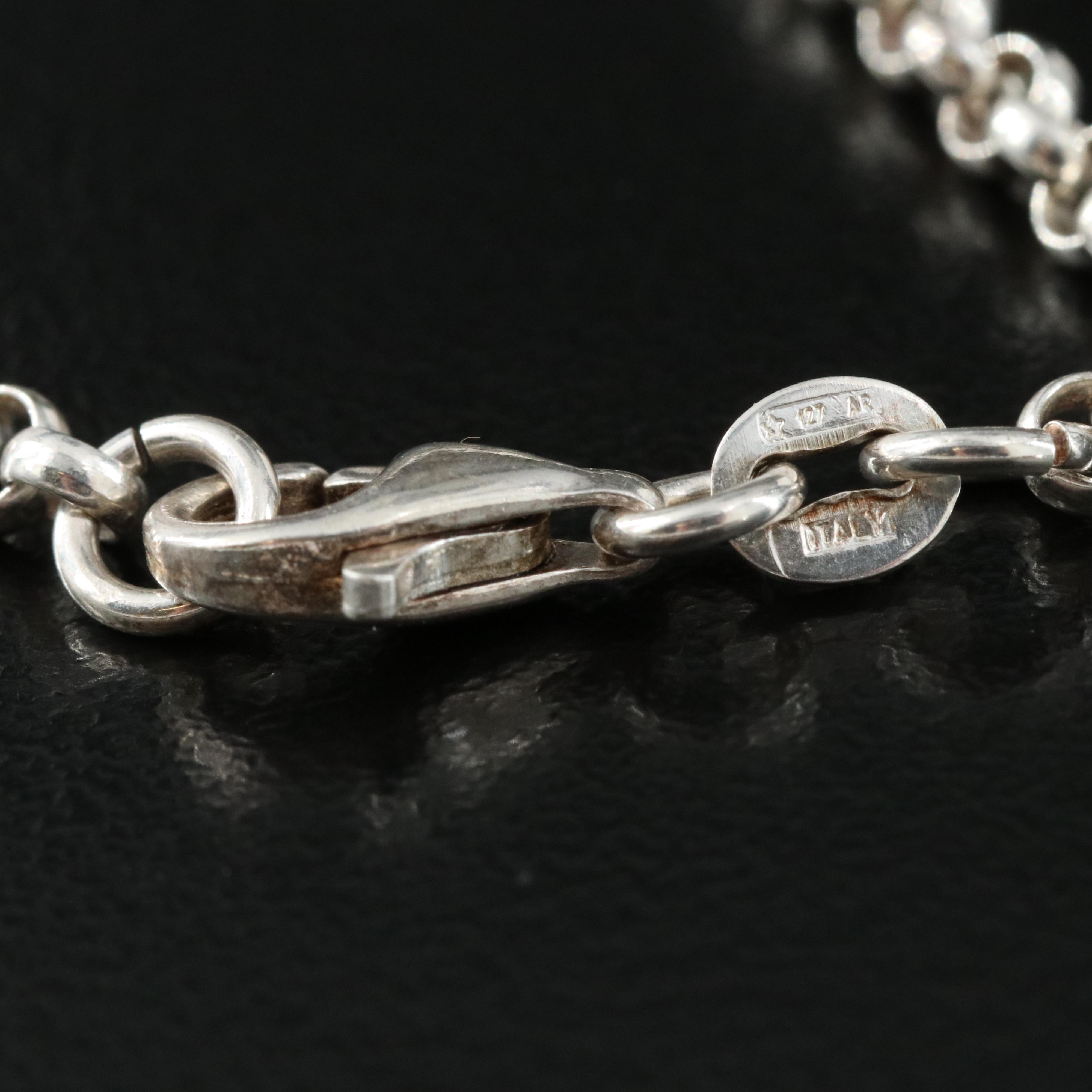 Italian Sterling Heart Charm Bracelet