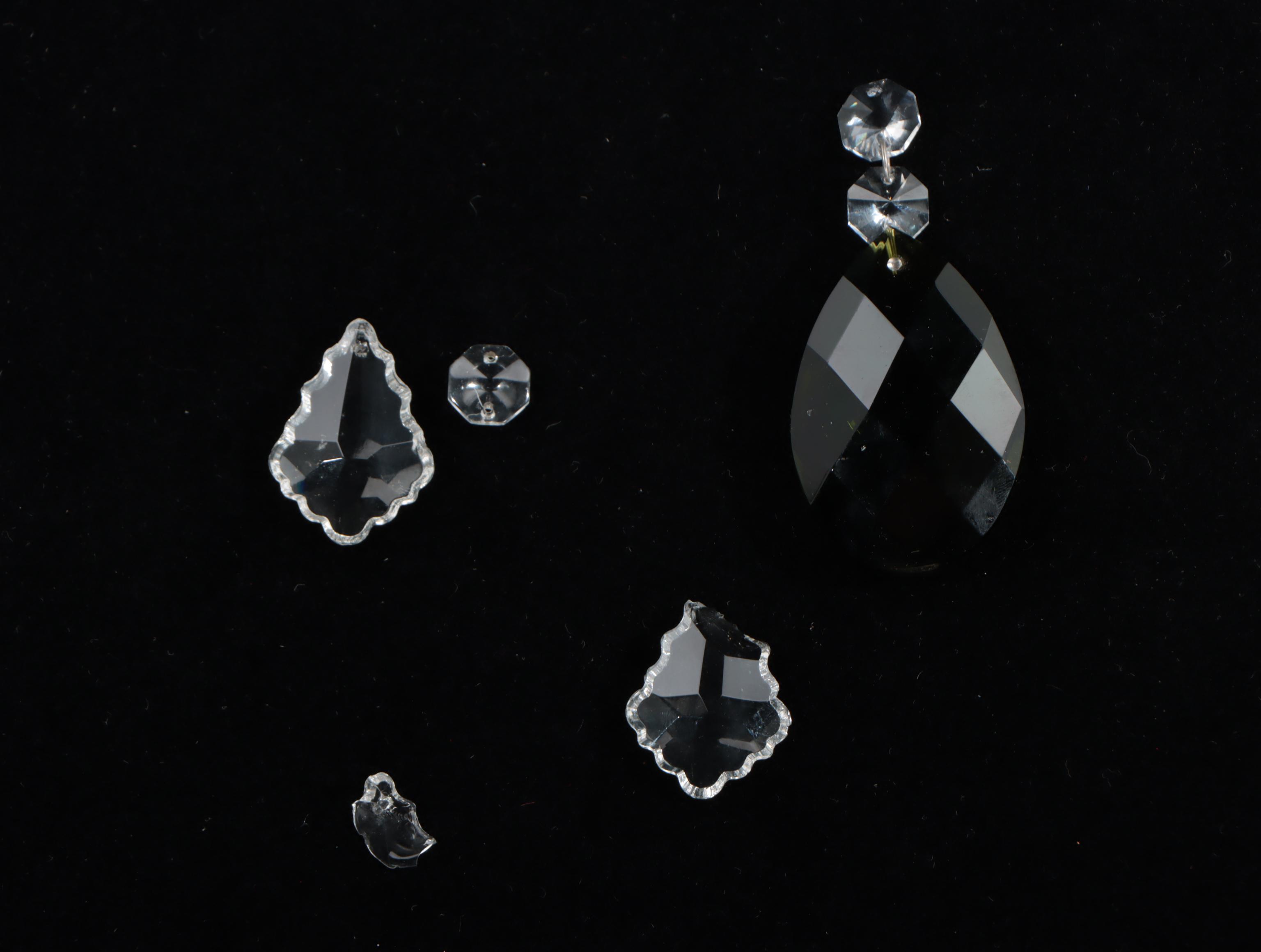 Wrought Iron Lantern Stand With Crystal Candelabra