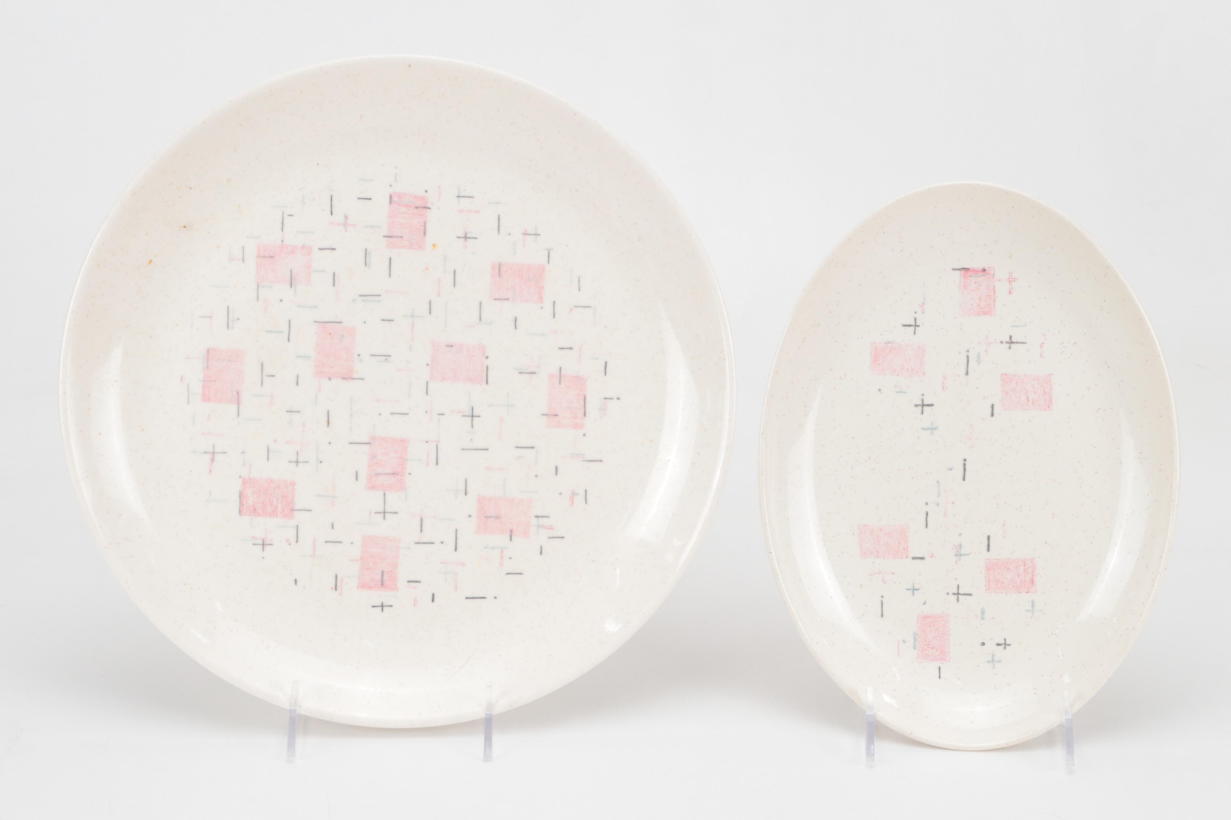 Metlox Vernon Ware "Tickled Pink" Ceramic Dinnerware and Serving Accessories