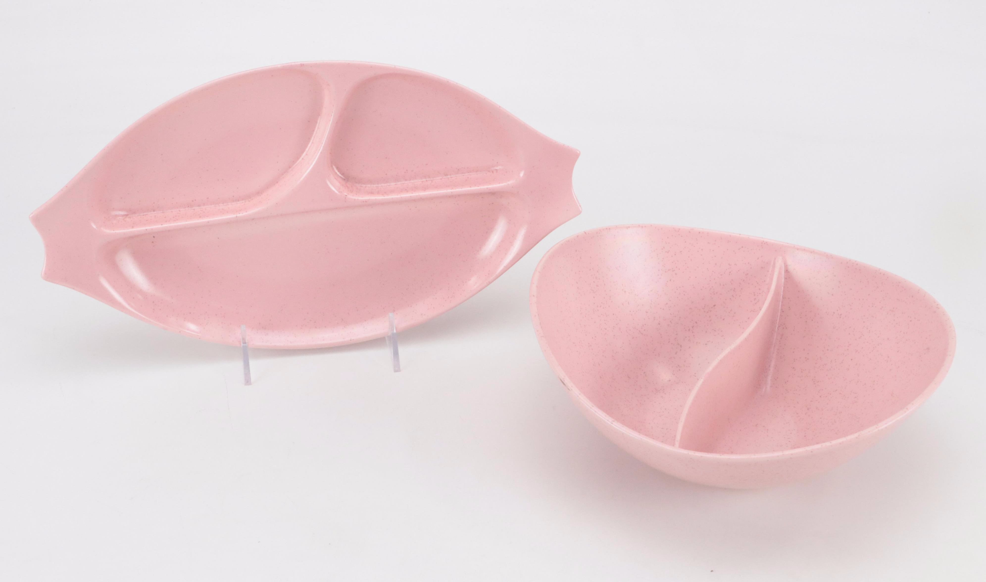 Metlox Vernon Ware "Tickled Pink" Ceramic Dinnerware and Serving Accessories