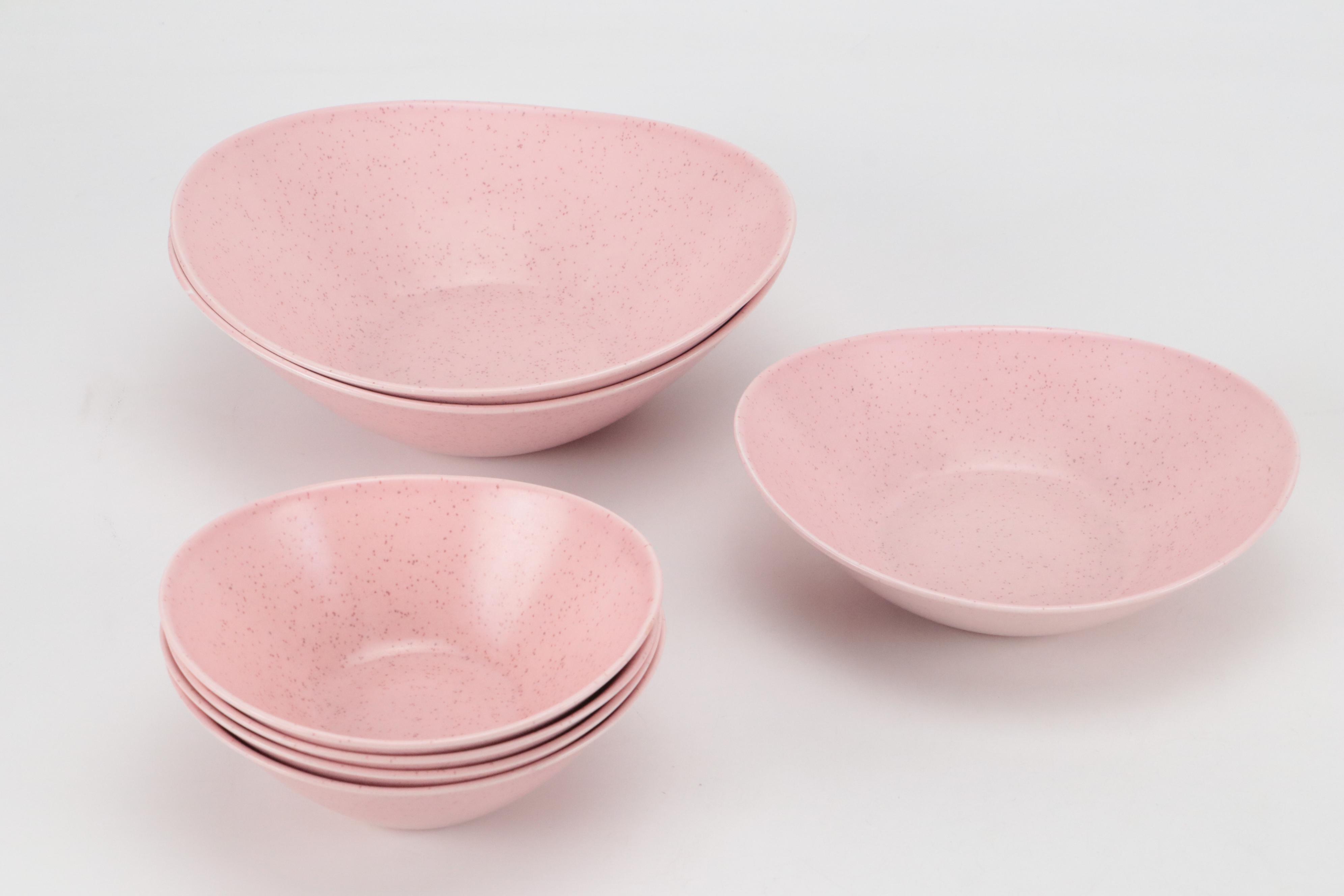 Metlox Vernon Ware "Tickled Pink" Ceramic Dinnerware and Serving Accessories