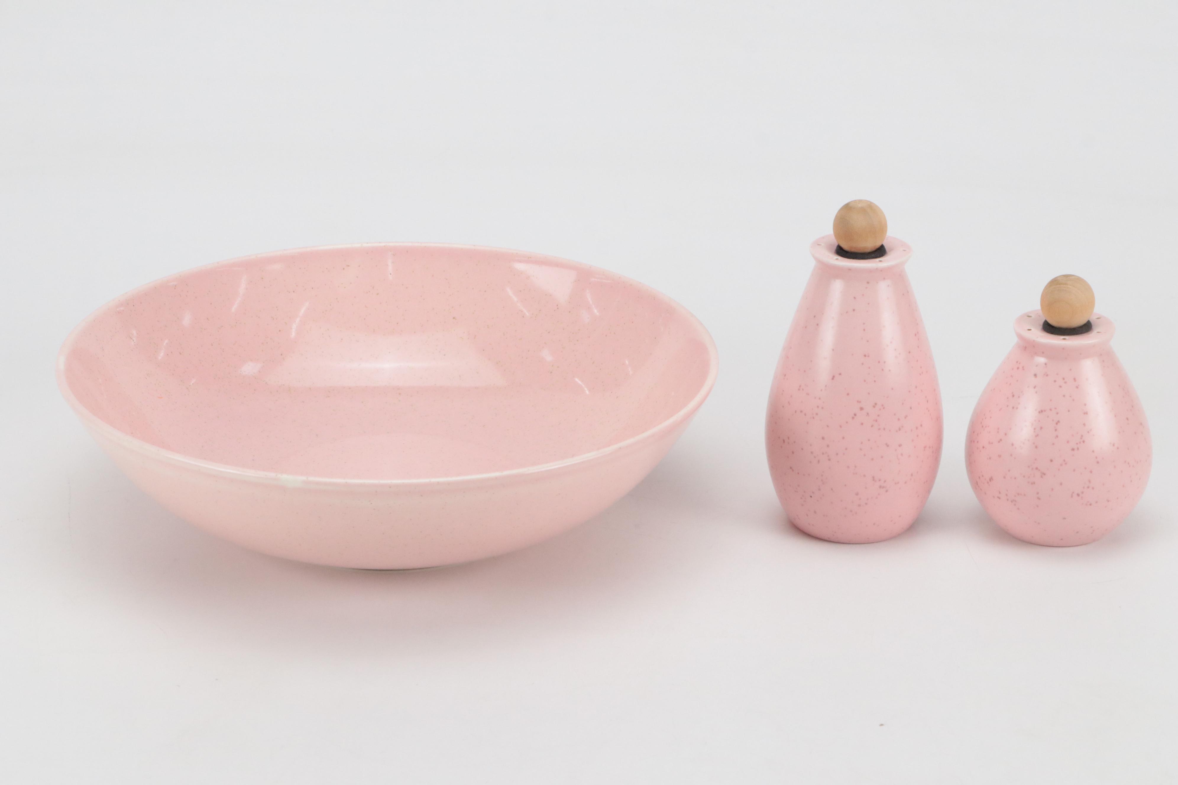 Metlox Vernon Ware "Tickled Pink" Ceramic Dinnerware and Serving Accessories