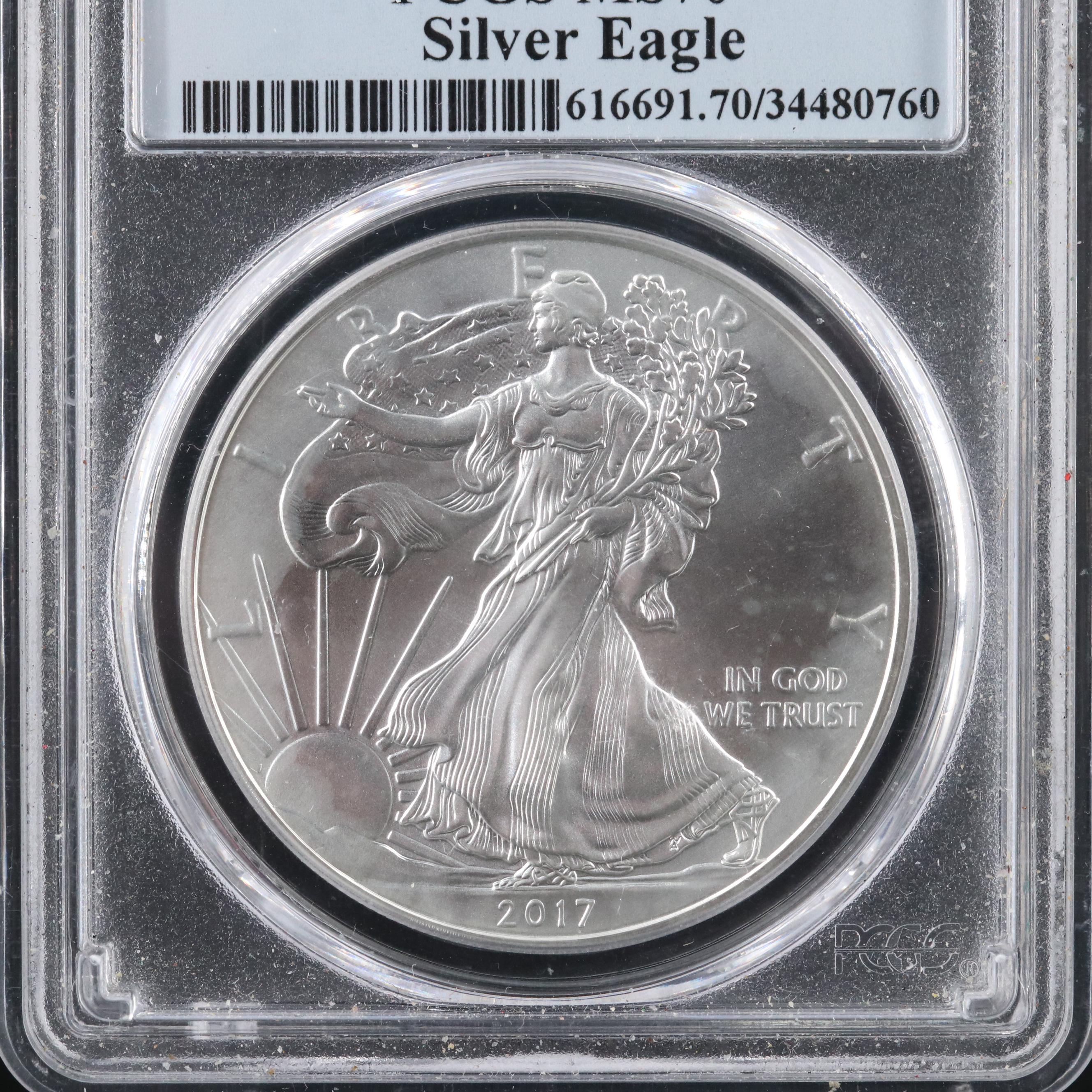 PCGS Graded MS70 2017 American Silver Eagle