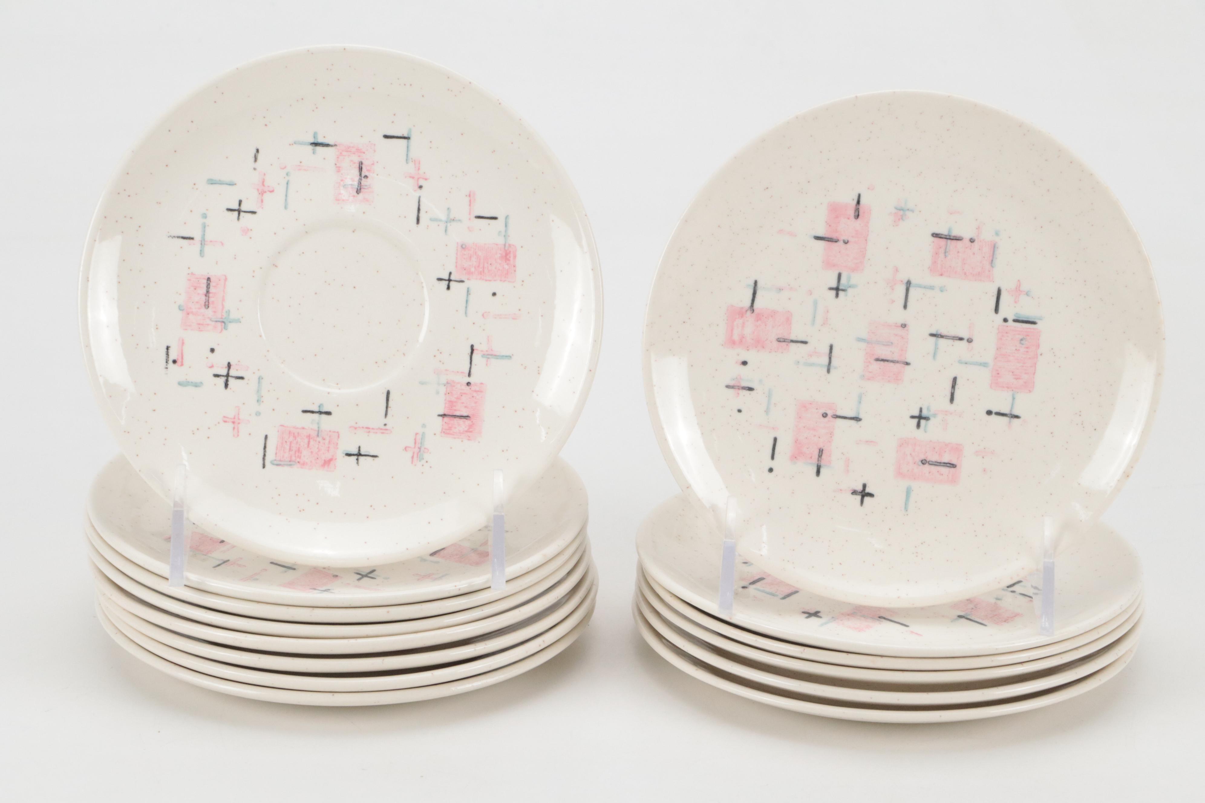 Metlox Vernon Ware "Tickled Pink" Ceramic Dinnerware and Serving Accessories