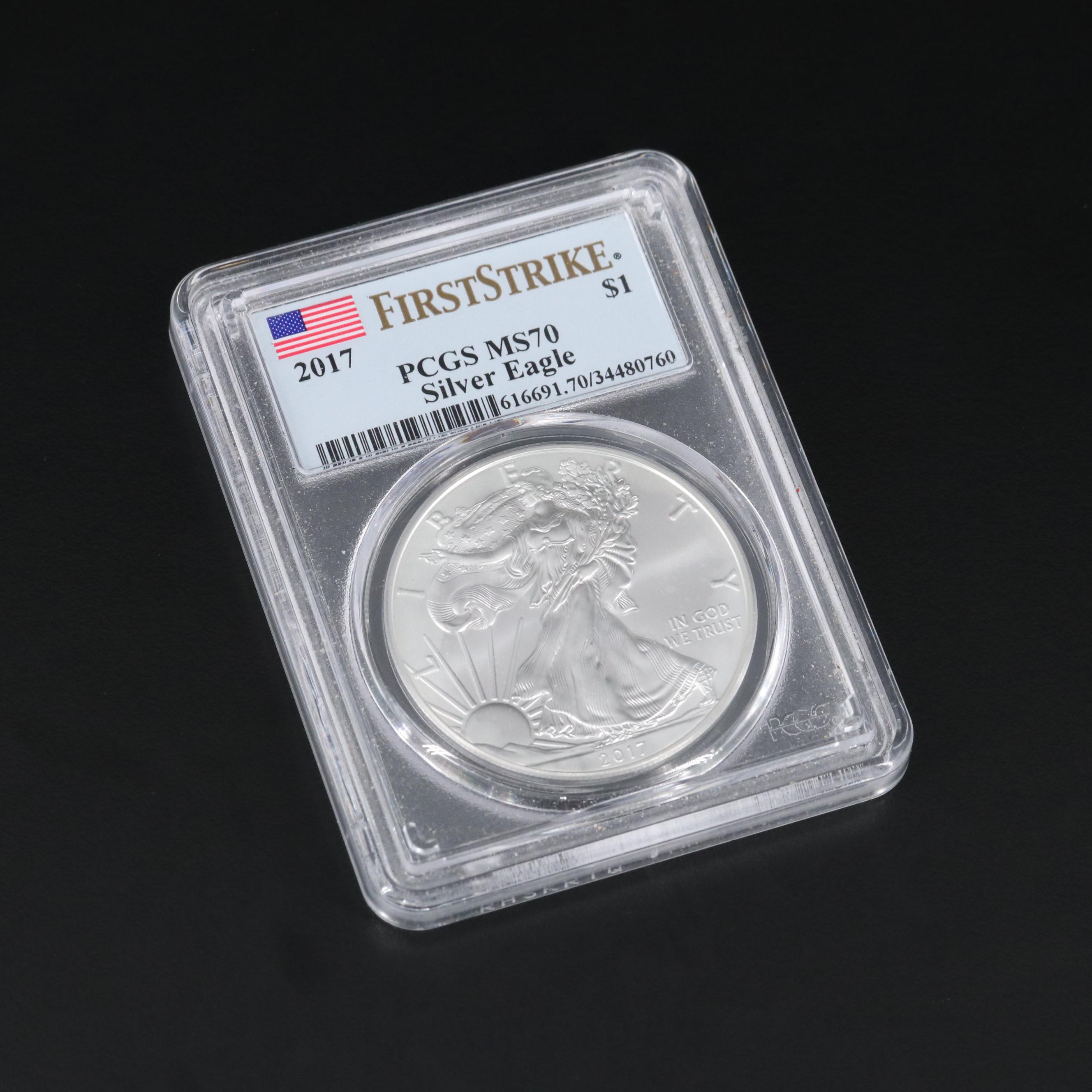 PCGS Graded MS70 2017 American Silver Eagle