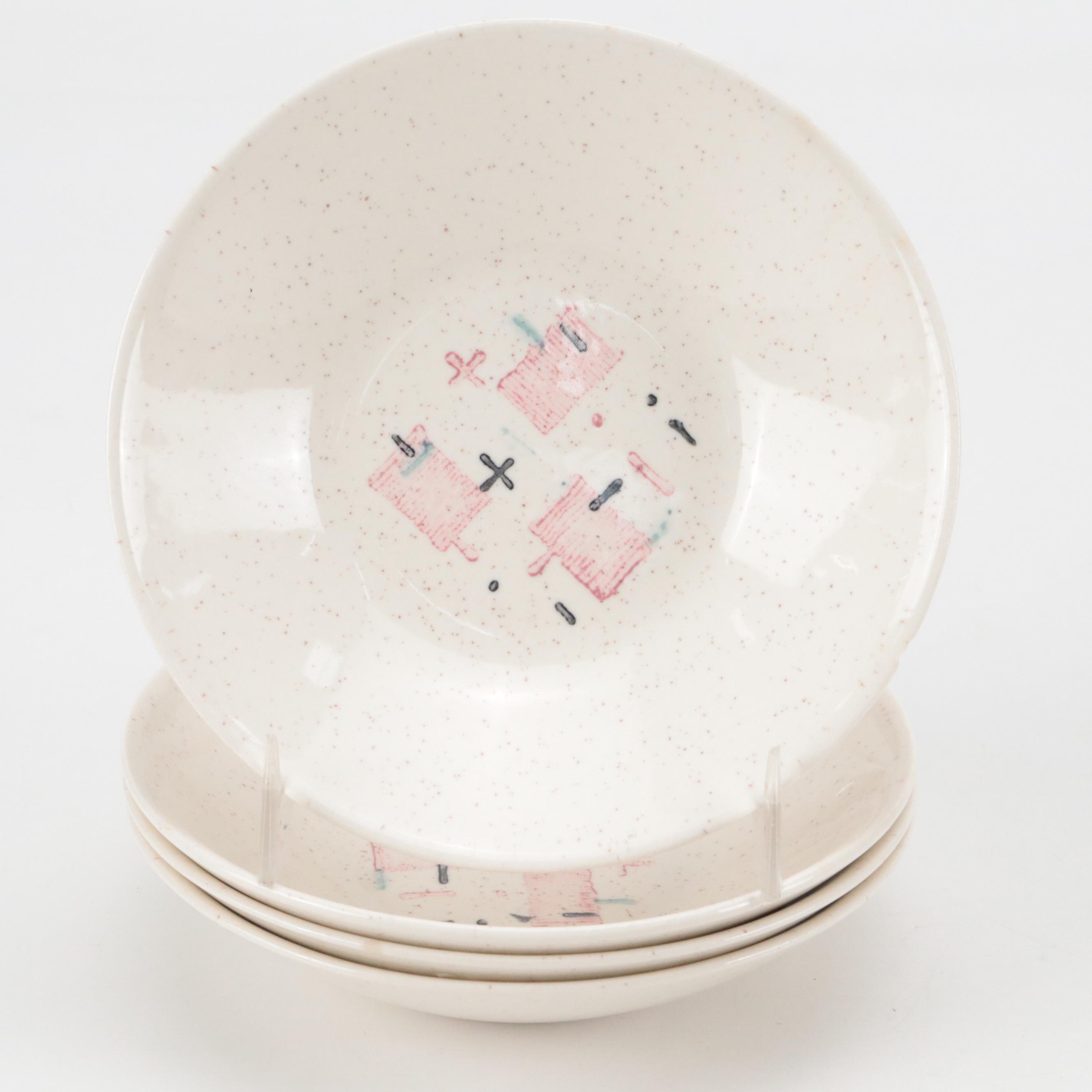 Metlox Vernon Ware "Tickled Pink" Ceramic Dinnerware and Serving Accessories